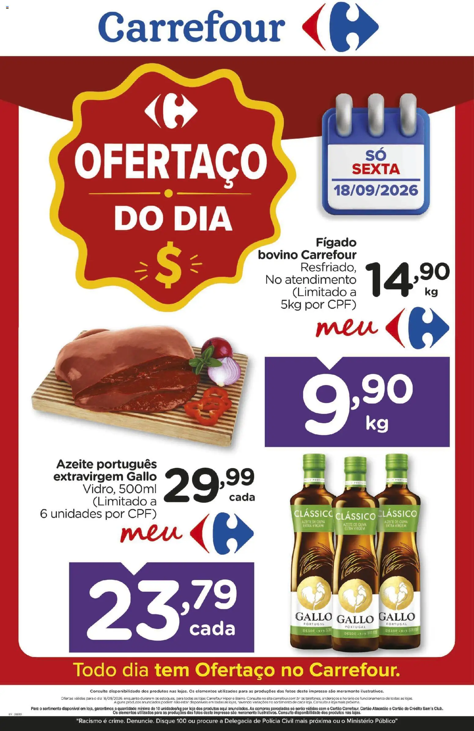 Pré-Visualização do folheto "Carrefour ofertas do Dia" da loja Carrefour válido a partir de 18/09/2026