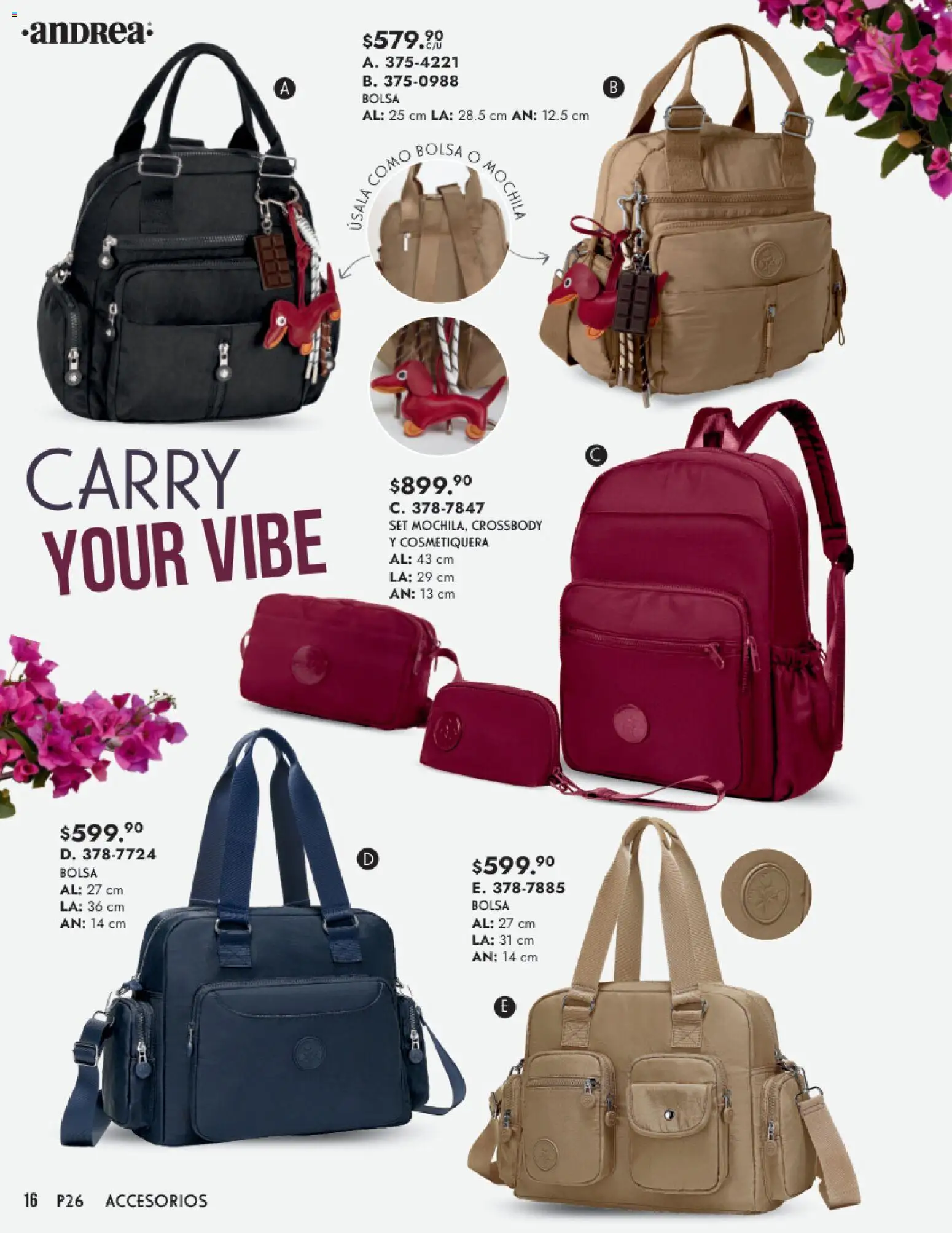 Vista previa las ofertas de la tienda Andrea - Catálogo Primavera desde el 25/01/2026 - Mochila, Bolsa, Mochi