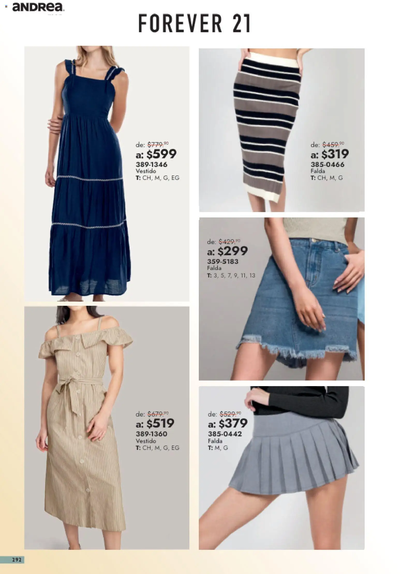 Vista previa las ofertas de la tienda Andrea - Andrea catálogo Outlet desde el 26/07/2026 
