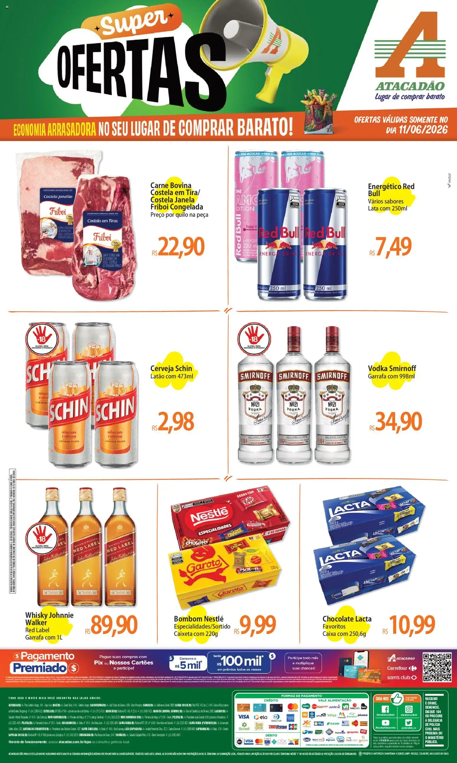 Pré-Visualização do folheto "Atacadão ofertas - RS" da loja Atacadão válido a partir de 11/06/2026