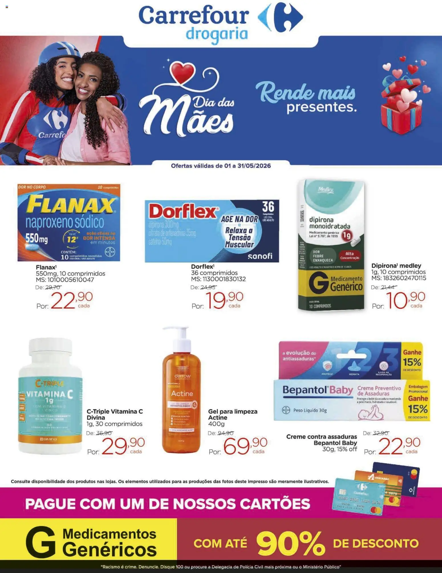 Pré-Visualização do folheto "Carrefour ofertas Drogaria" da loja Carrefour válido a partir de 01/05/2026