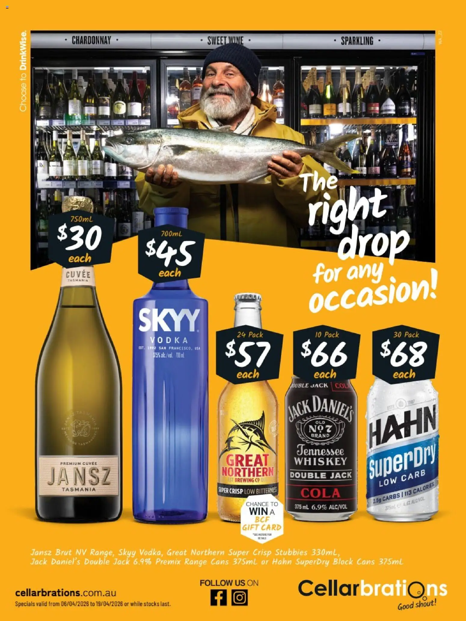 Preview of catalogue Cellarbrations catalogue Albany, Australind, York from shop Cellarbrations valid 06/04/2026 - Wine, Whiskey, Jack Daniel’s