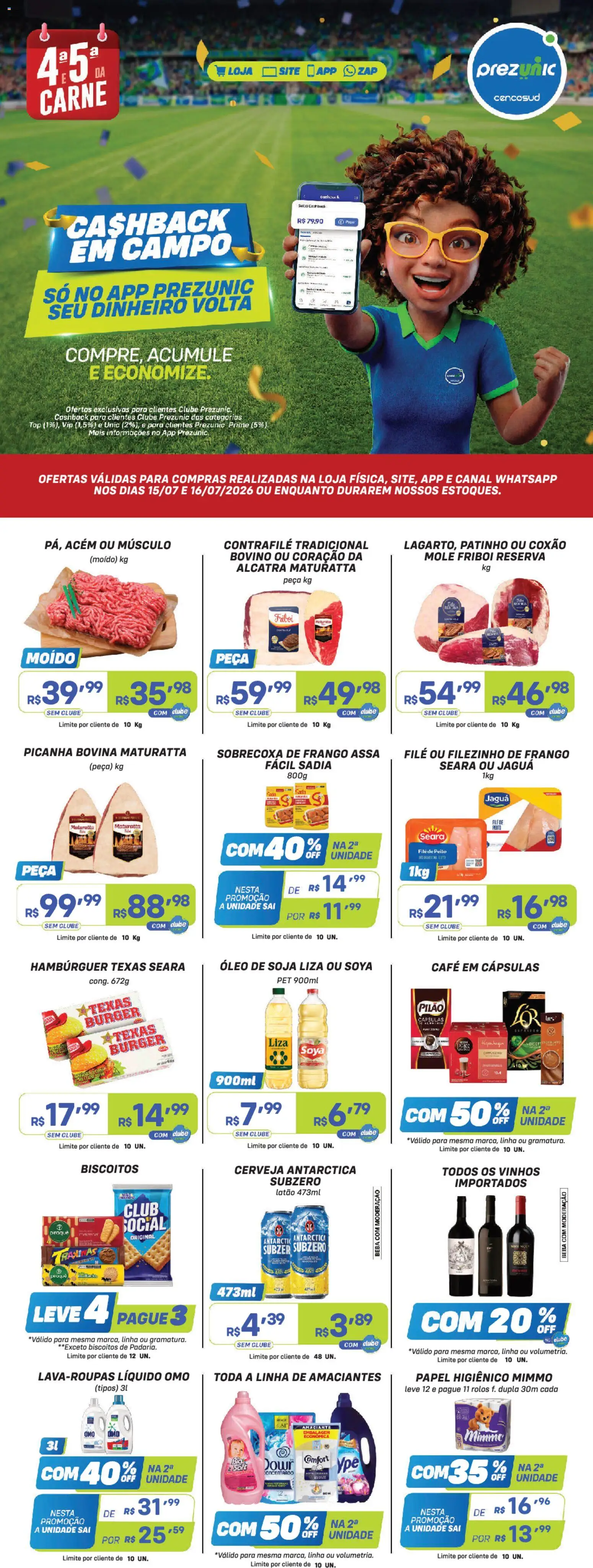 Ofertas Prezunic ofertas até 16/07/2026.
