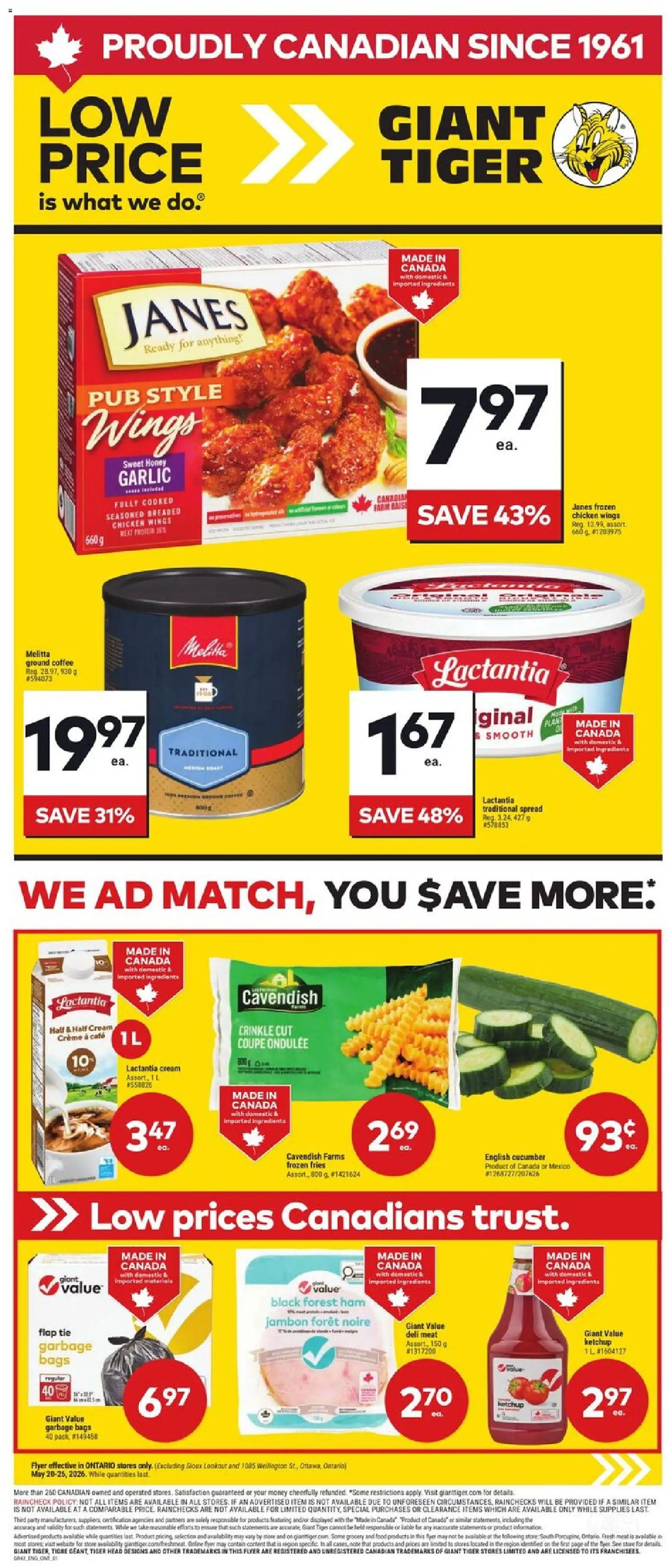 Preview of leaflet Giant Tiger weekly flyer from shop Giant Tiger is valid from May 20, 2026