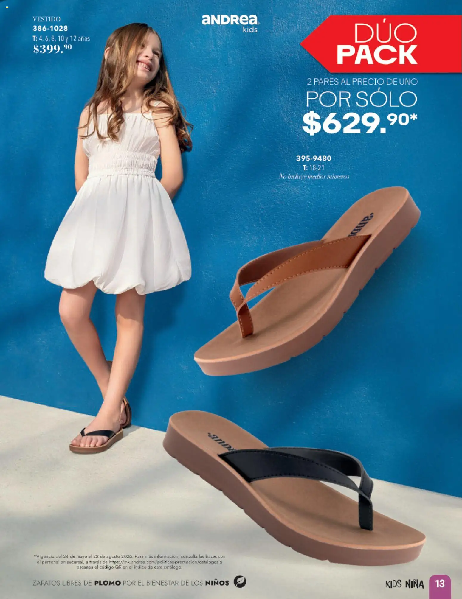 Vista previa las ofertas de la tienda Andrea - Andrea catálogo Infantil desde el 24/05/2026 - Zapatos, Vestido