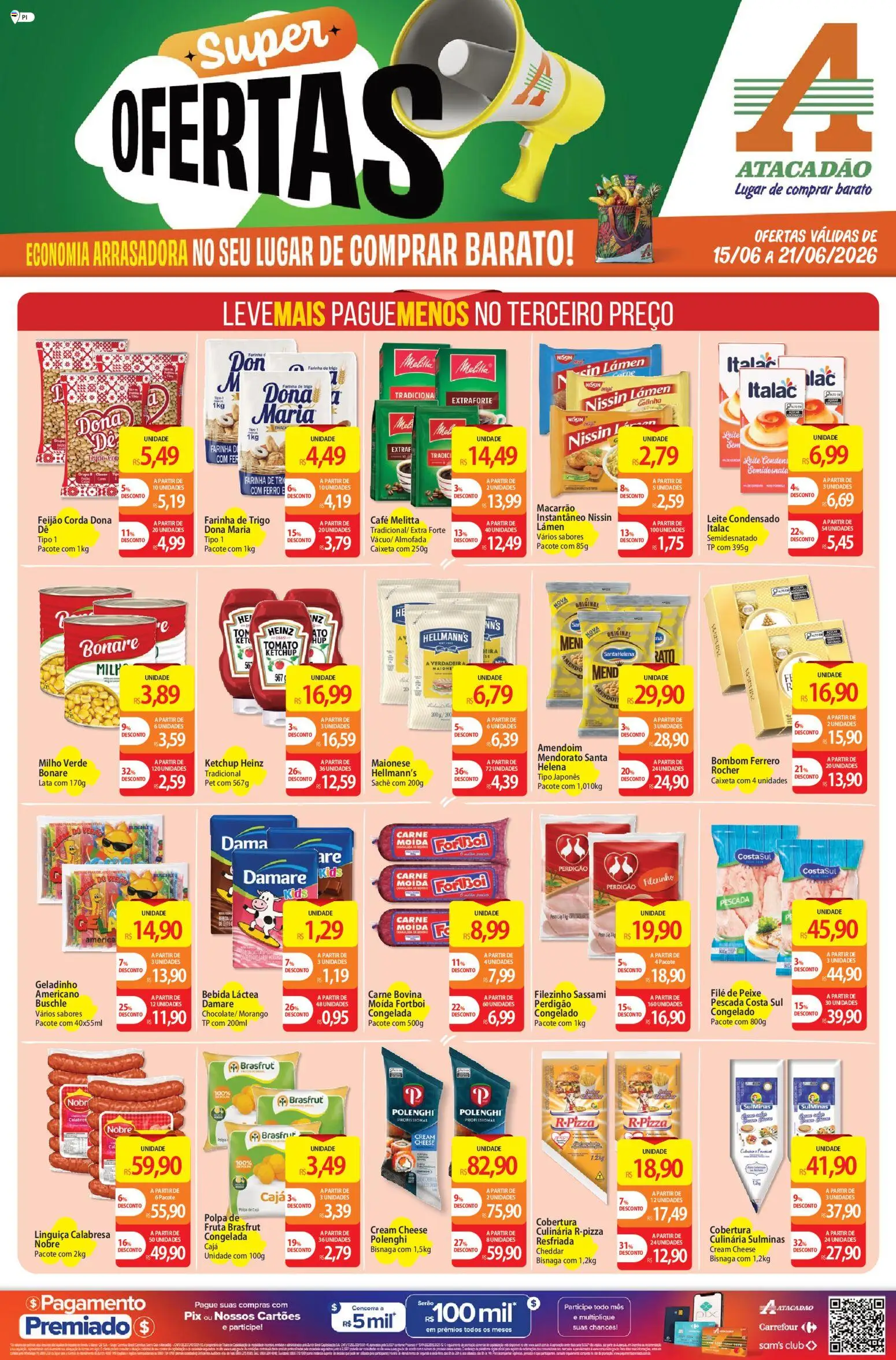 Pré-Visualização do folheto "Atacadão ofertas - PI" da loja Atacadão válido a partir de 15/06/2026
