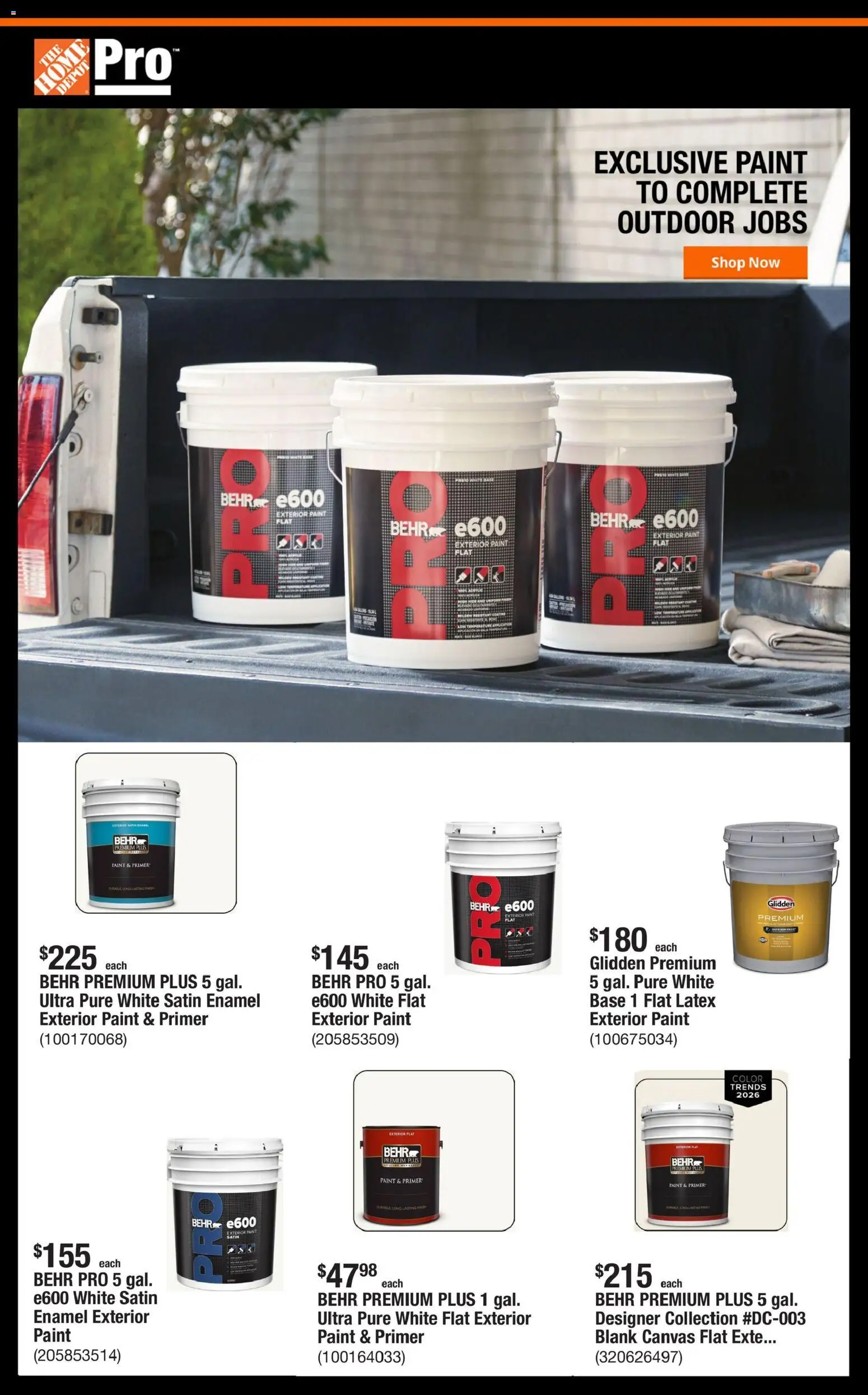 Ad Preview of Home Depot Home Depot Shop Pro Ad from 07/20/2026 - Canvas, Ipod