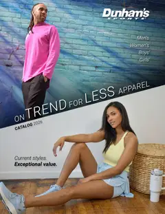 Ad Preview of Dunham's Sports Dunham's Sports On Trend For Less Apparel Catalog from 05/07/2026
