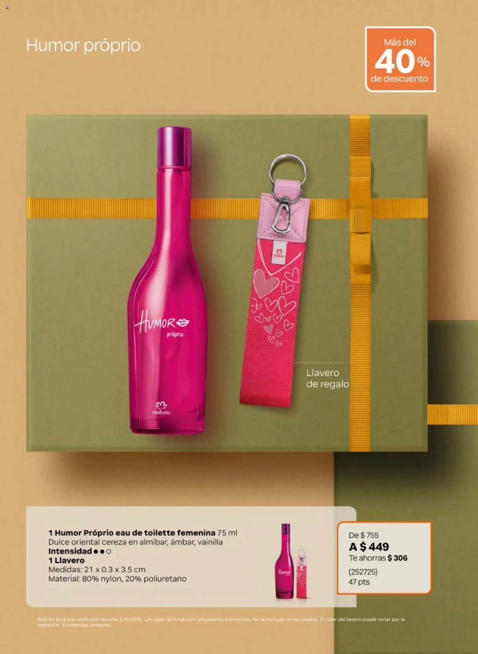 Vista previa las ofertas de la tienda Natura - Natura campaña 10 2026 desde el 19/06/2026 - Té, Dulce, Vainilla, Llavero, Eau de toilette