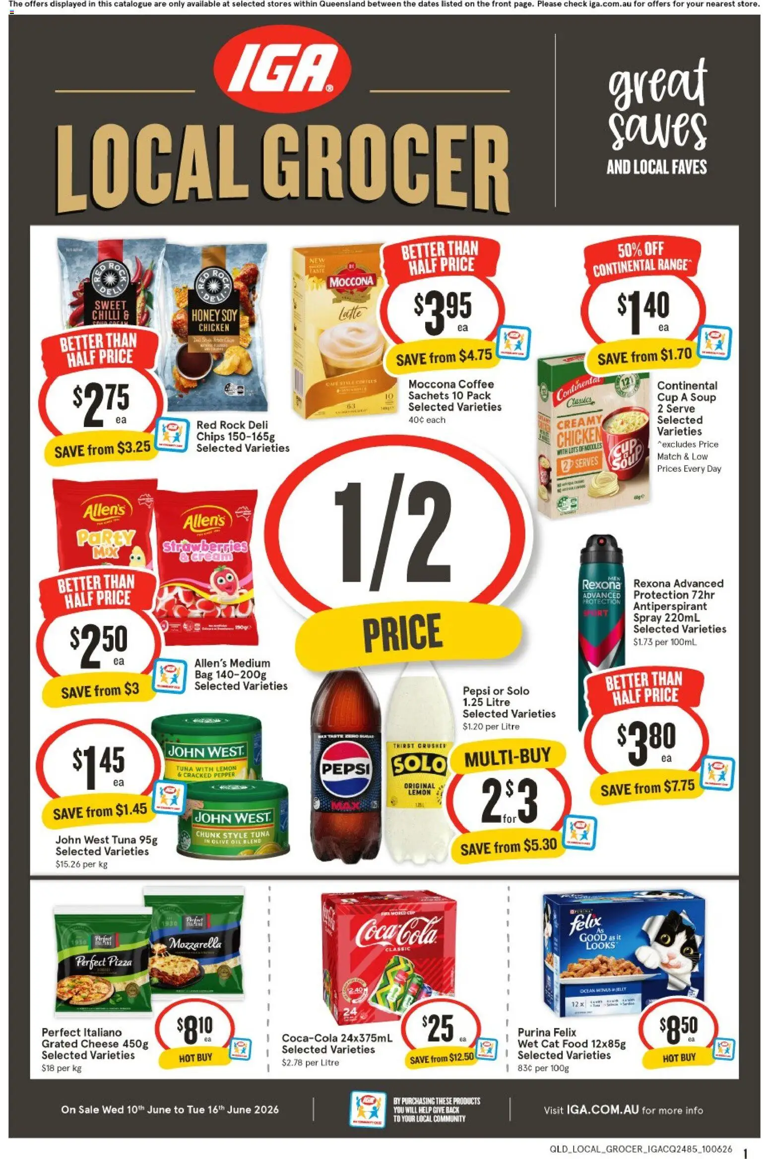 Preview of catalogue IGA Local Grocer QLD from shop IGA valid 10/06/2026