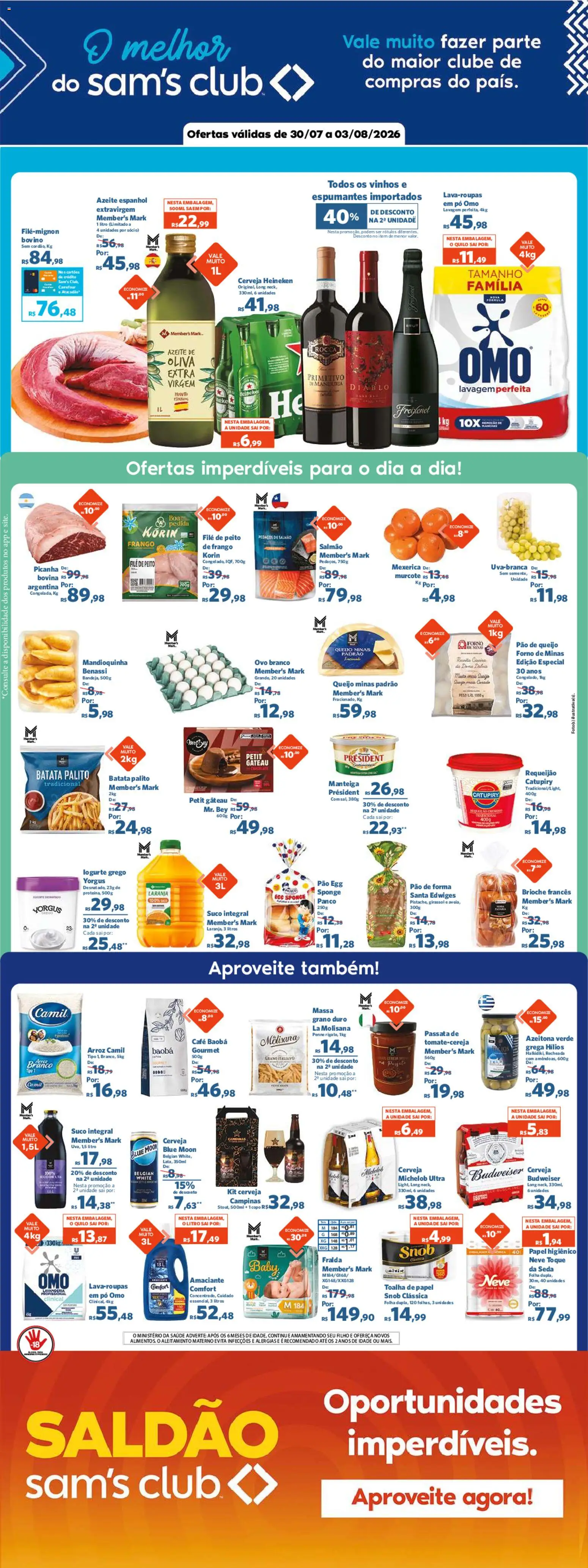 Pré-Visualização do folheto "Sam's Club - Ofertas da semana" da loja Sam's Club válido a partir de 30/07/2026