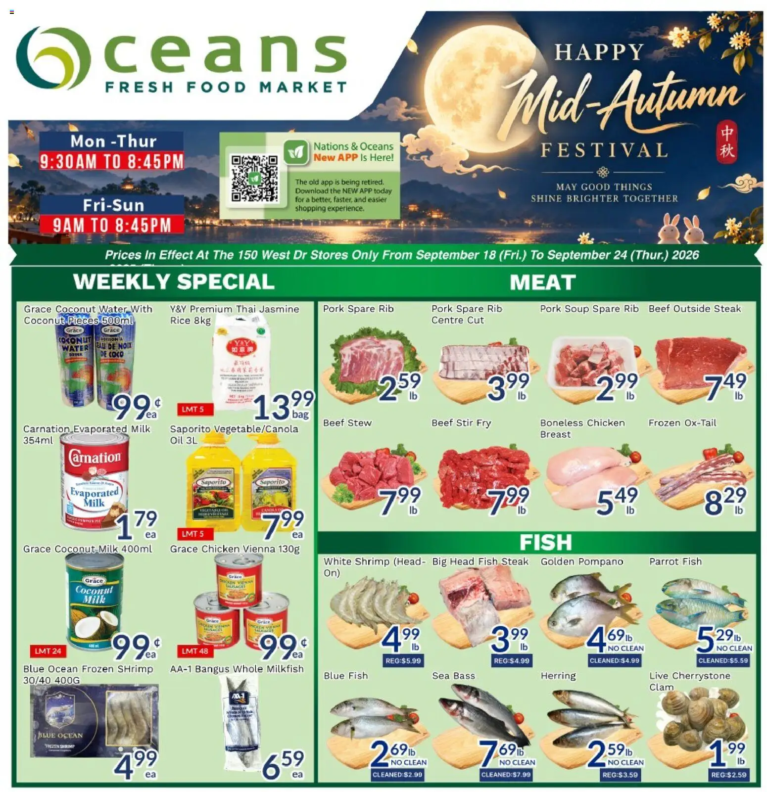 Preview of leaflet Oceans weekly flyer / circulaire from shop Oceans is valid from Sep 18, 2026