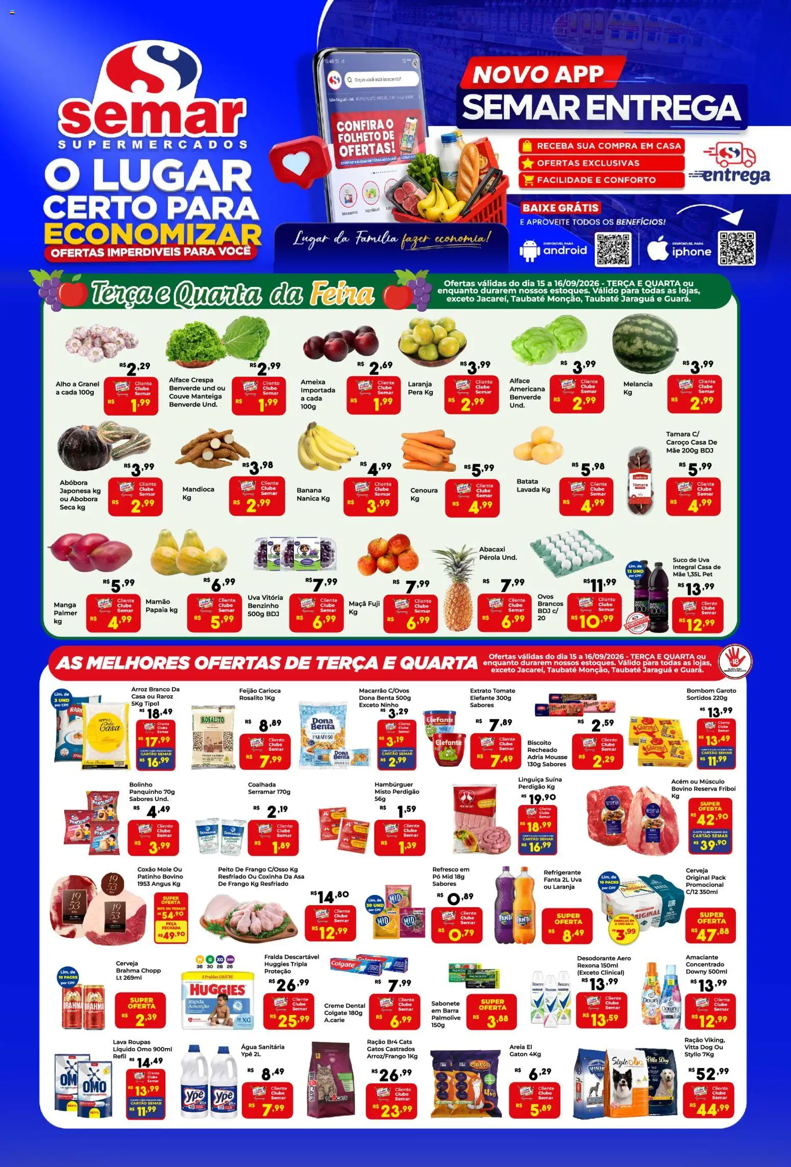 Pré-Visualização do folheto "Semar Supermercado - Ofertas da semana" da loja Semar Supermercado válido a partir de 15/09/2026