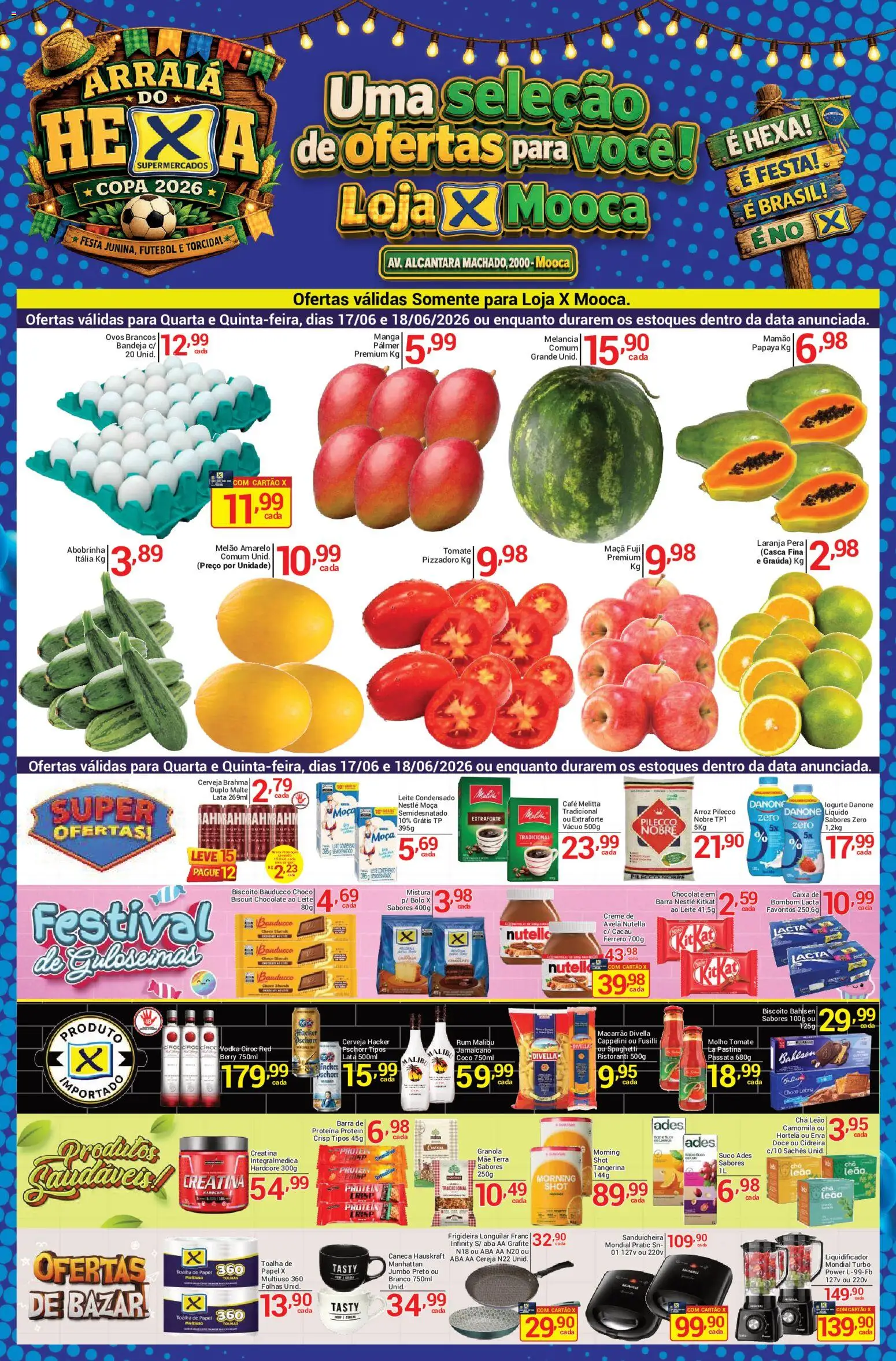 Pré-Visualização do folheto "X Supermercados - Ofertas da semana" da loja X Supermercados válido a partir de 17/06/2026