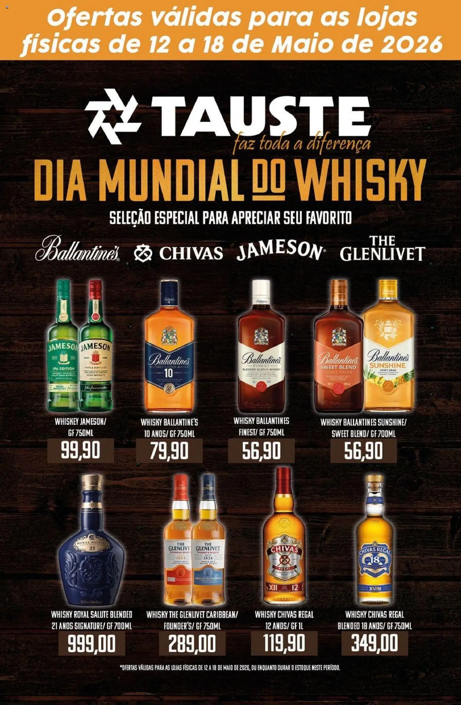 Pré-Visualização do folheto "Tauste ofertas Whisky" da loja Tauste válido a partir de 12/05/2026