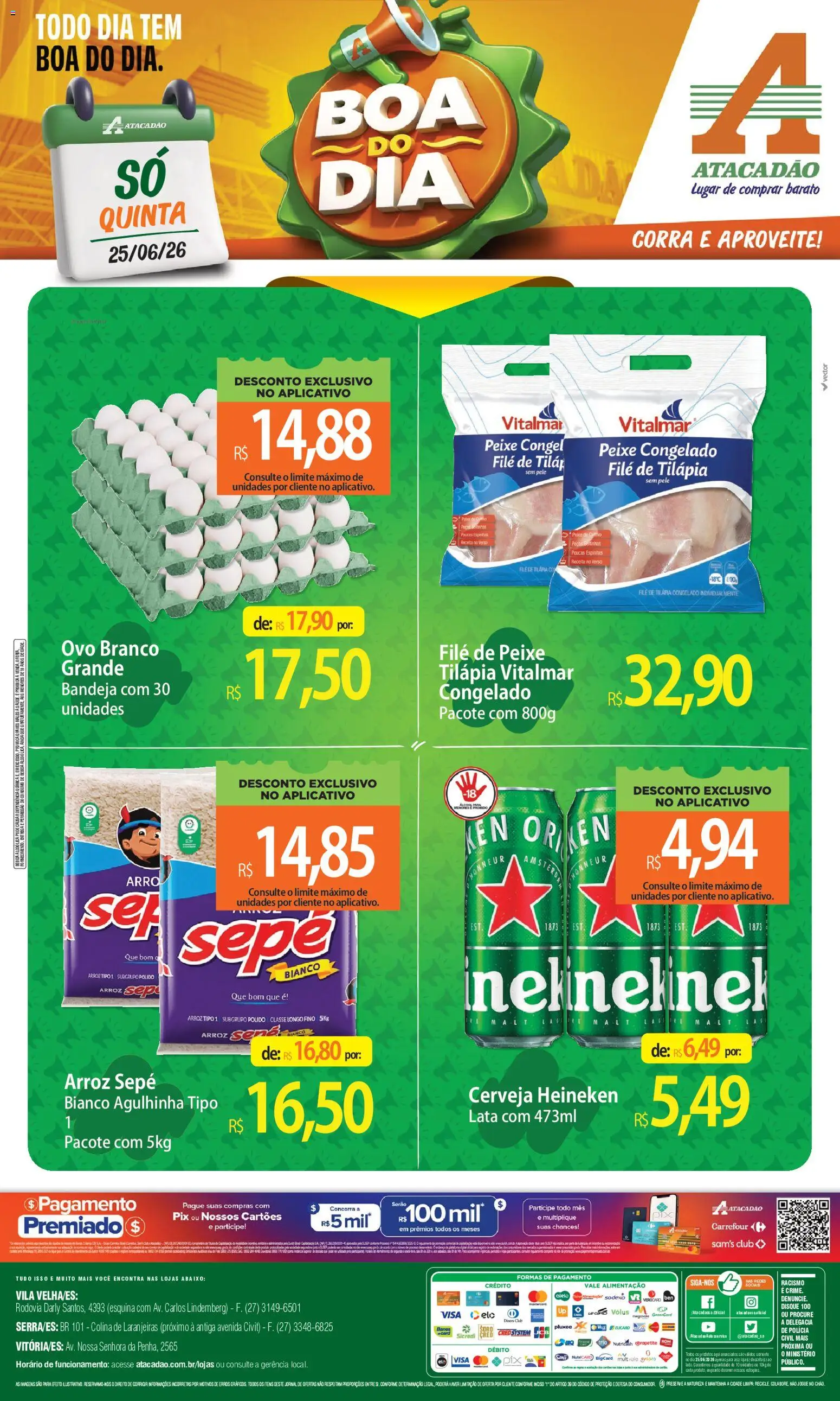 Pré-Visualização do folheto "Atacadão ofertas - ES" da loja Atacadão válido a partir de 25/06/2026