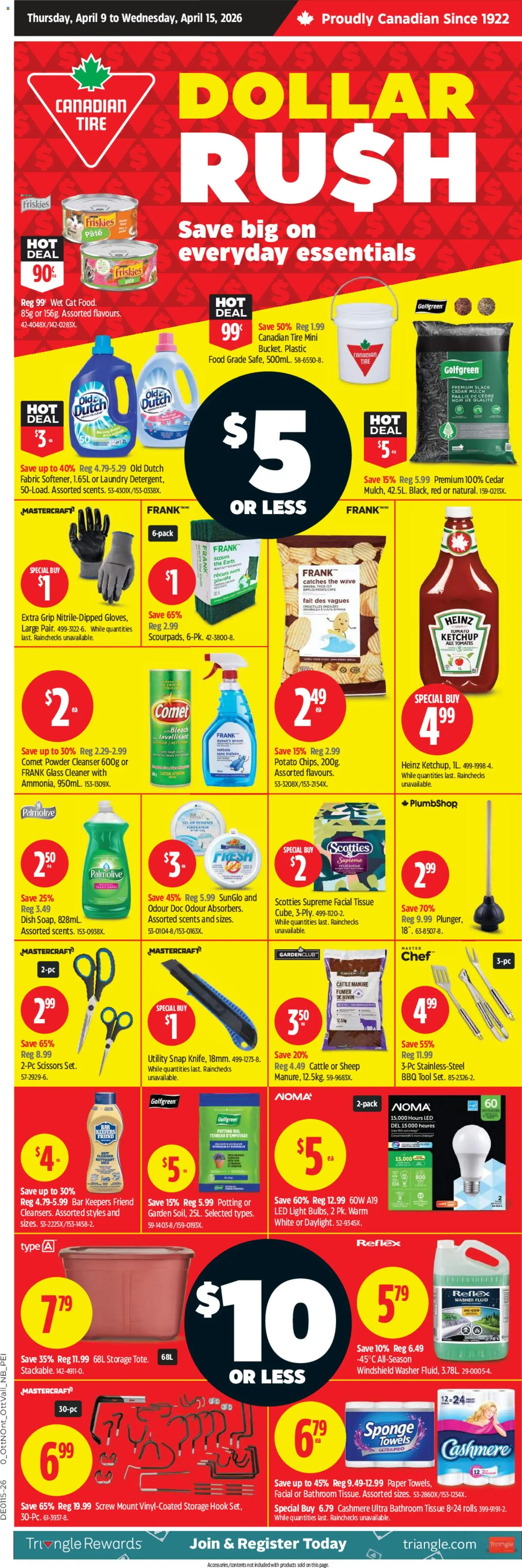 Preview of leaflet Canadian Tire - Dollar Rush from shop Canadian Tire is valid from Apr 09, 2026