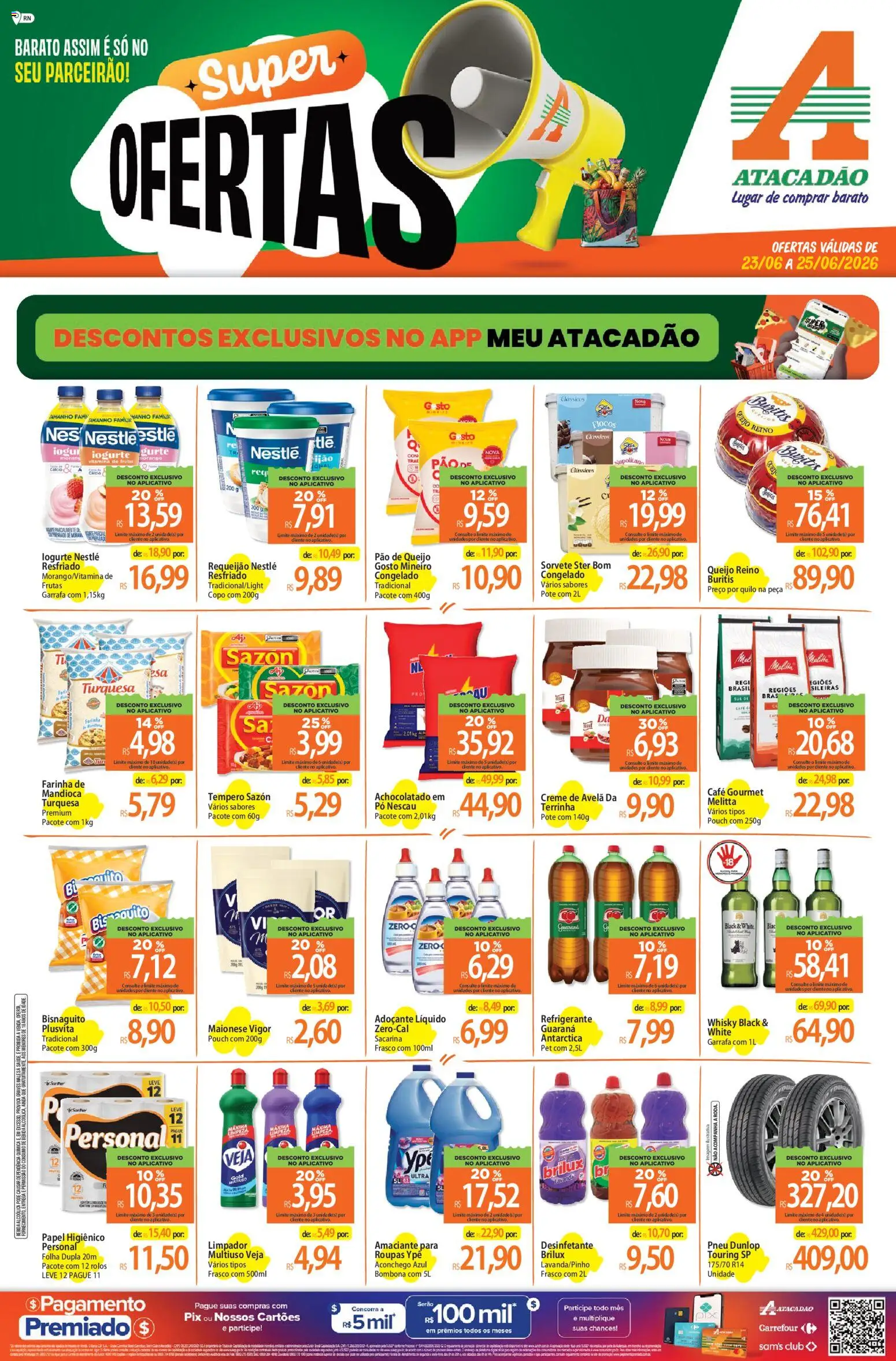 Pré-Visualização do folheto "Atacadão ofertas - RN" da loja Atacadão válido a partir de 23/06/2026