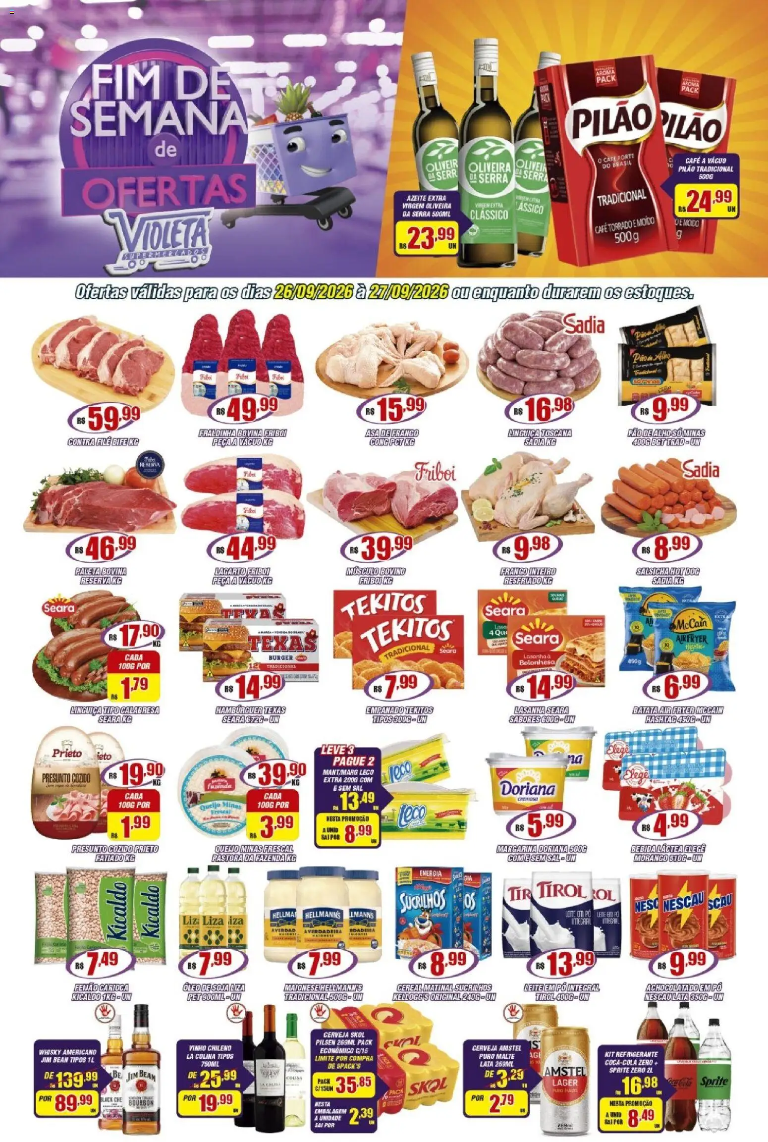 Pré-Visualização do folheto "Violeta Supermercados - Ofertas da semana" da loja Violeta Supermercados válido a partir de 26/09/2026