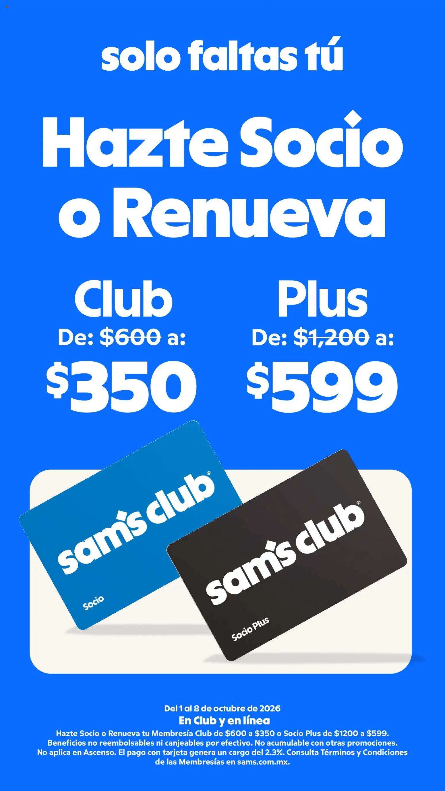 Vista previa las ofertas de la tienda Sam's Club - Sam's Club catálogo desde el 01/10/2026 