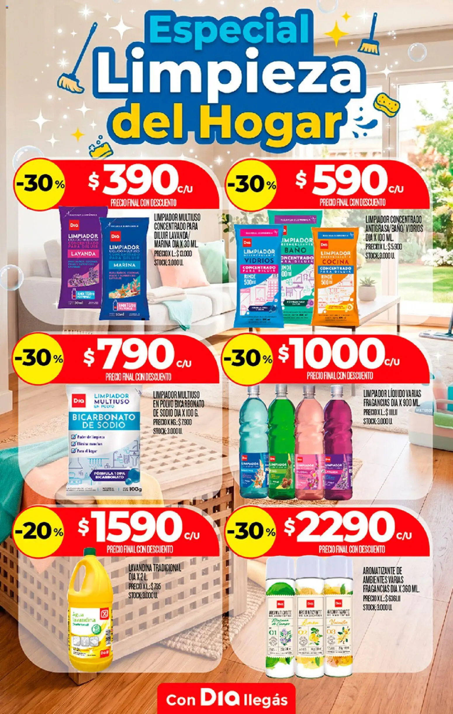Vista previa del folleto de la tienda Dia válido desde el 08/09/2026 - Cocina, Baño, Lavandina, Polvo, Limpiador