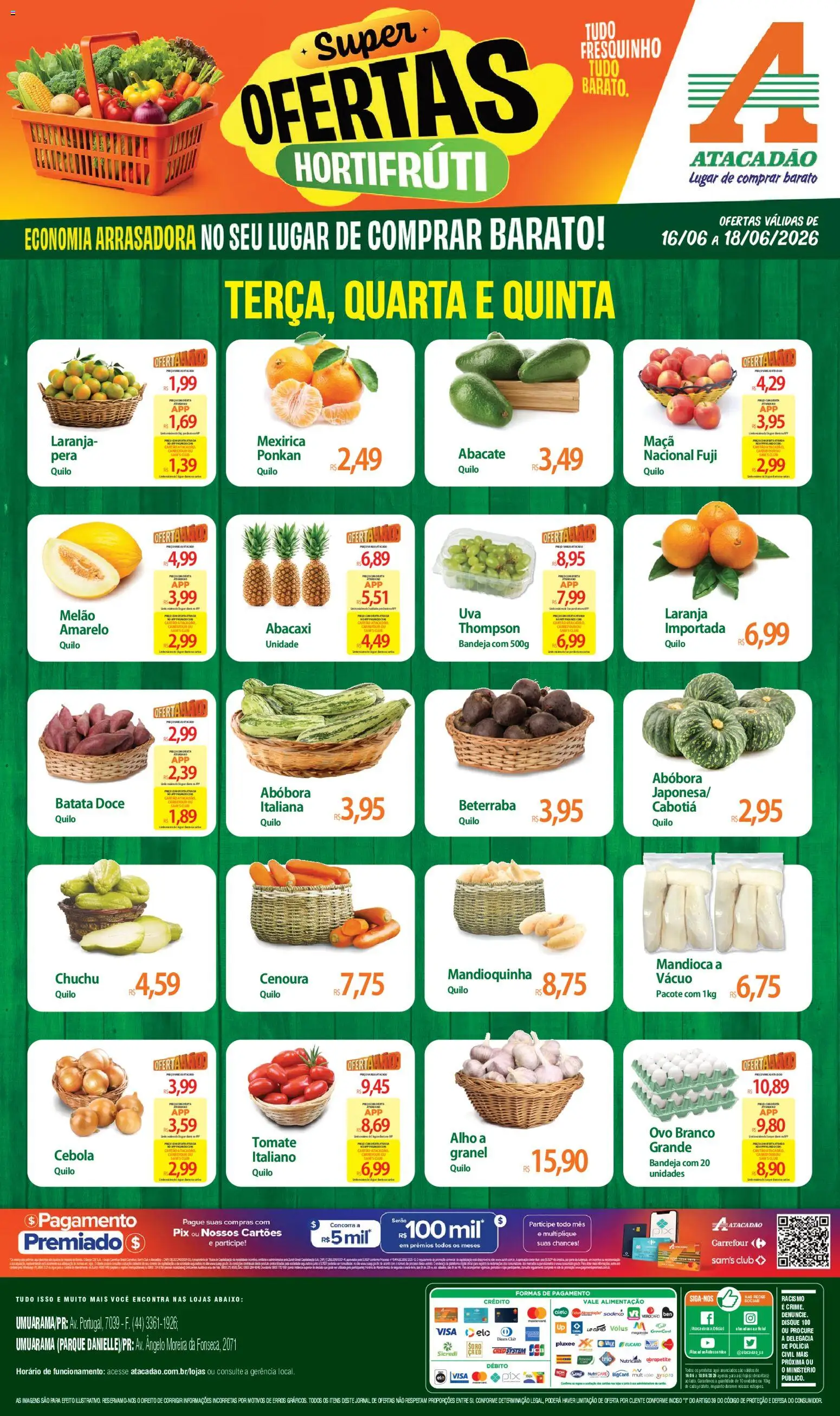 Pré-Visualização do folheto "Atacadão ofertas - PR" da loja Atacadão válido a partir de 16/06/2026