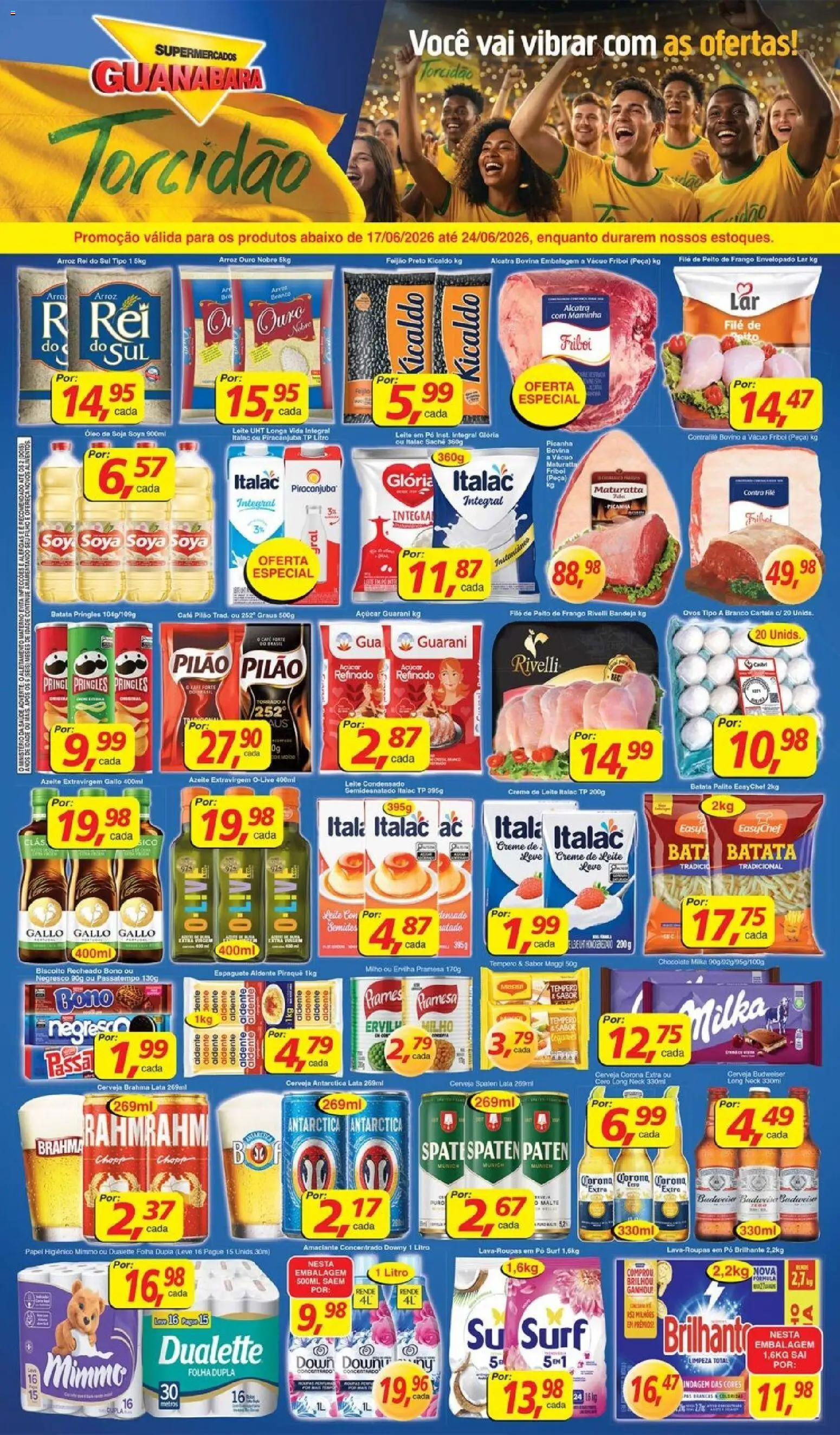 Pré-Visualização do folheto "Guanabara promoção" da loja Supermercados Guanabara válido a partir de 17/06/2026