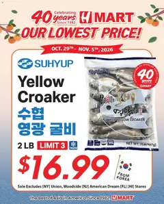 Ad Preview of Hmart Hmart Weekly Ad - 40th Anniversary Sale - AZ from 10/29/2026