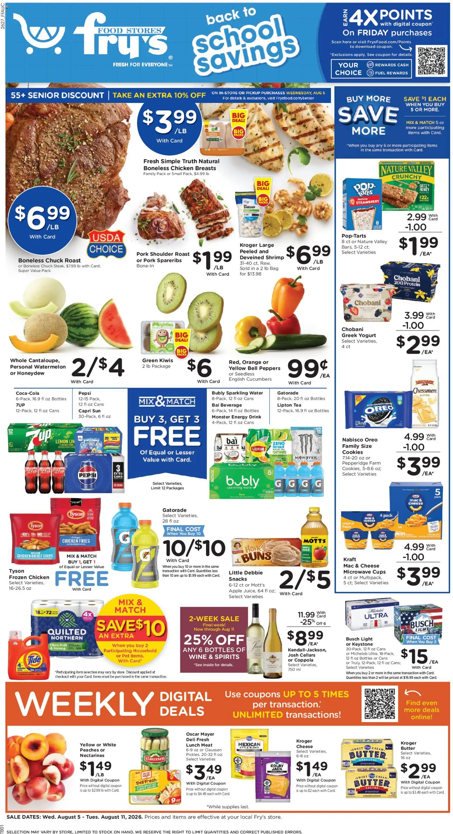 Ad Preview of Fry's Food Fry's Food Weekly Ad from 08/05/2026