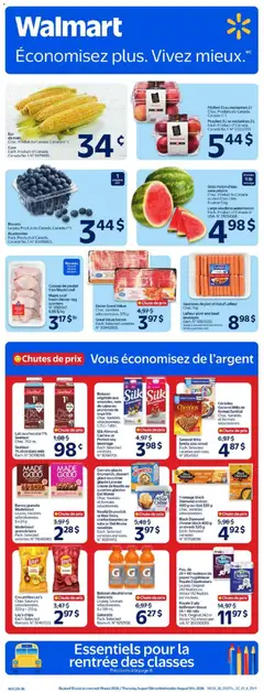 Un aperçu du dépliant Walmart circulaire du magasin Walmart est valide à partir 13 août 2026