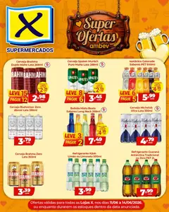 Pré-Visualização do folheto "X Supermercados ofertas Ambev" da loja X Supermercados válido a partir de 11/06/2026