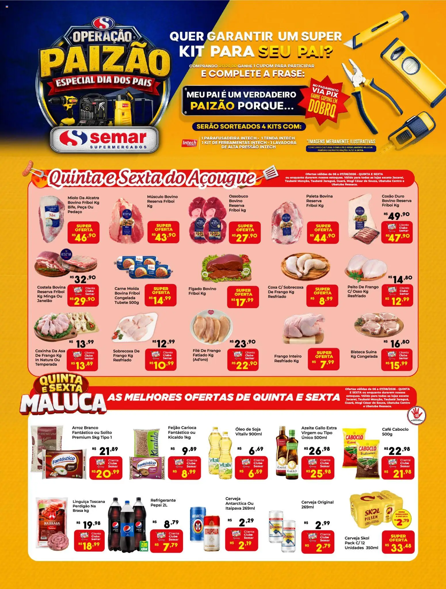 Ofertas Semar Supermercado até 07/08/2026.