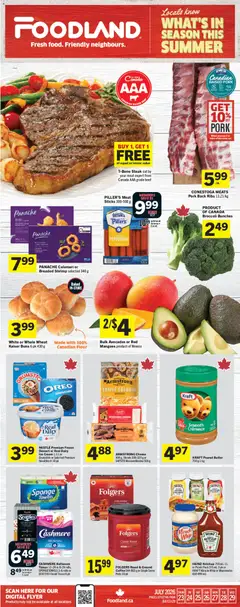 Un aperçu du dépliant Foodland weekly flyer / circulaire du magasin Foodland est valide à partir 23 juill. 2026