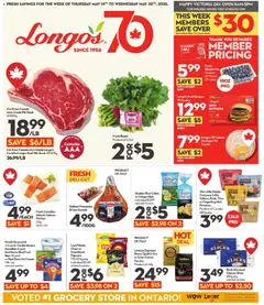 Un aperçu du dépliant Longo's weekly flyer / circulaire du magasin Longo's est valide à partir 14 mai 2026