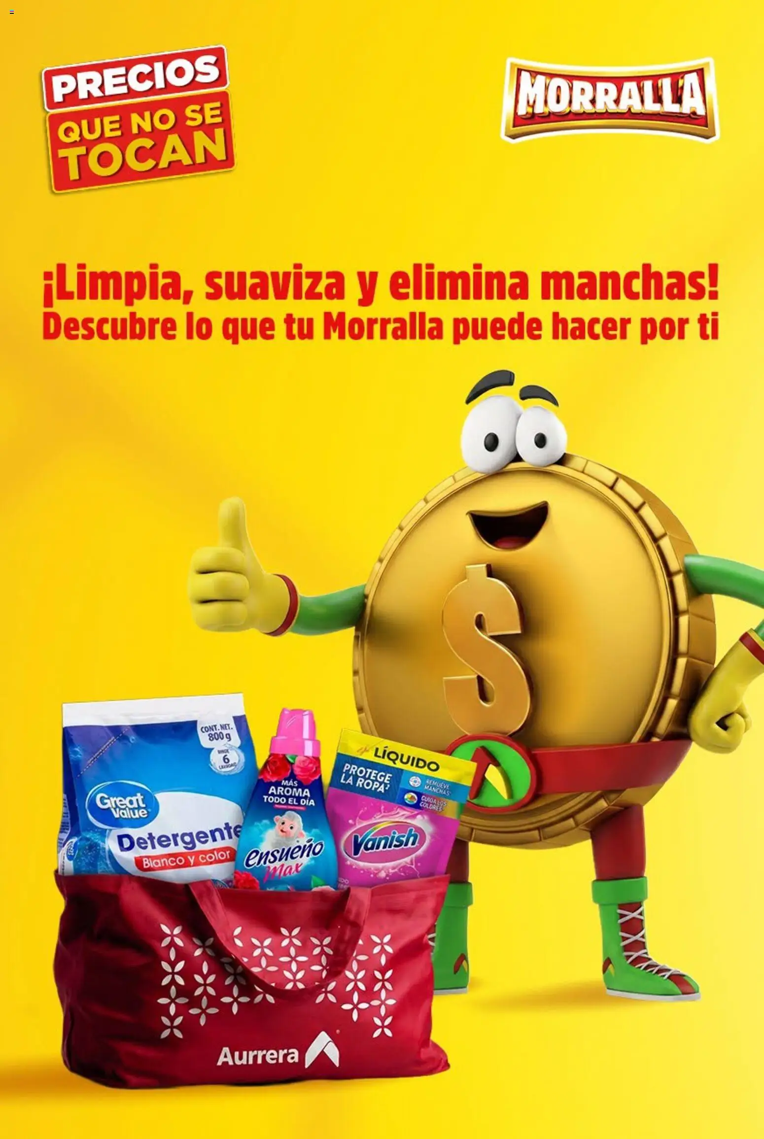 Vista previa las ofertas de la tienda Bodega Aurrerá - Bodega Aurrerá folleto ¡Limpia, suaviza y elimina manchas! desde el 20/09/2026 - Ropa, Detergente