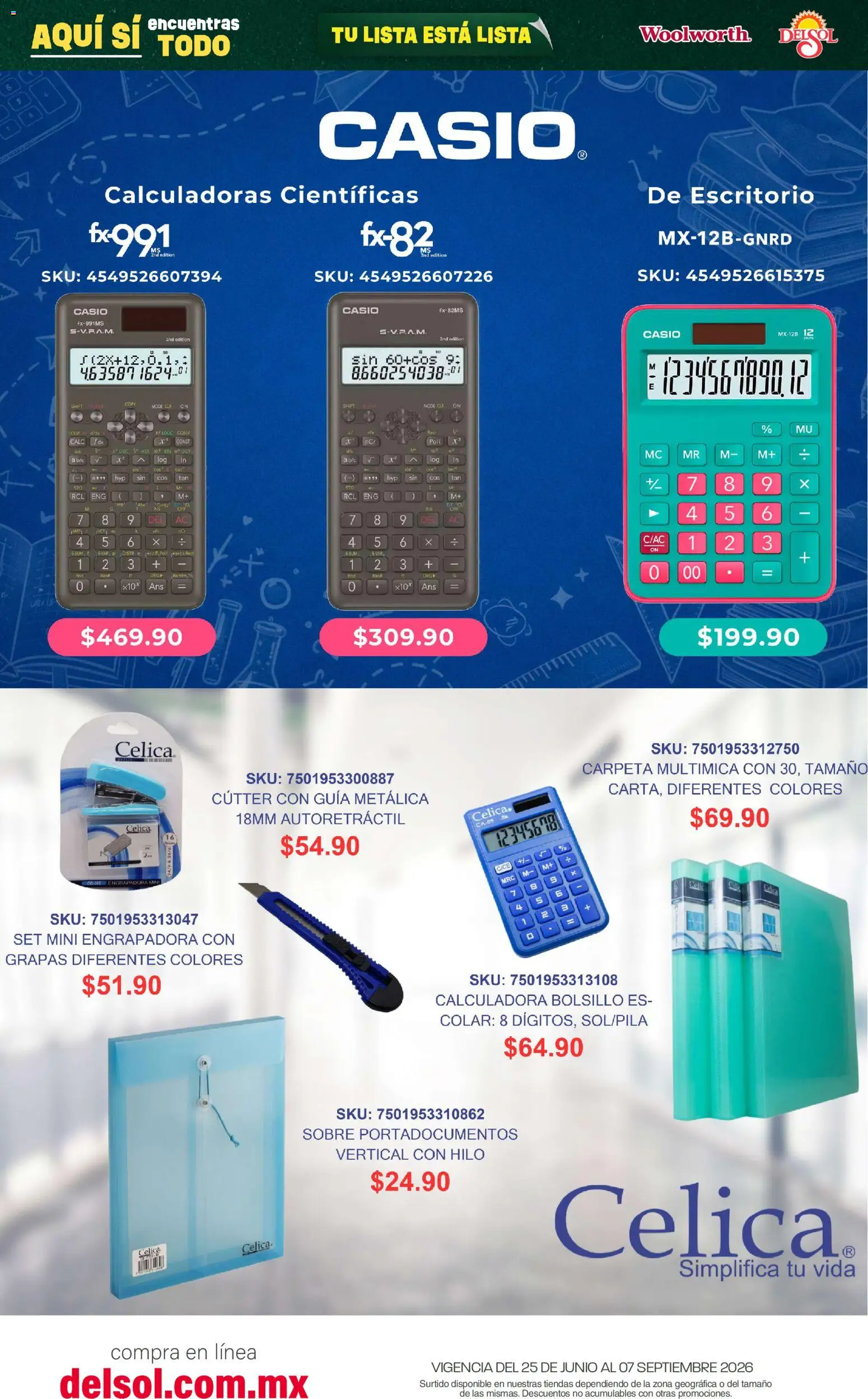 Vista previa las ofertas de la tienda Del Sol y Woolworth - Del Sol y Woolworth catálogo Back To School desde el 25/06/2026 