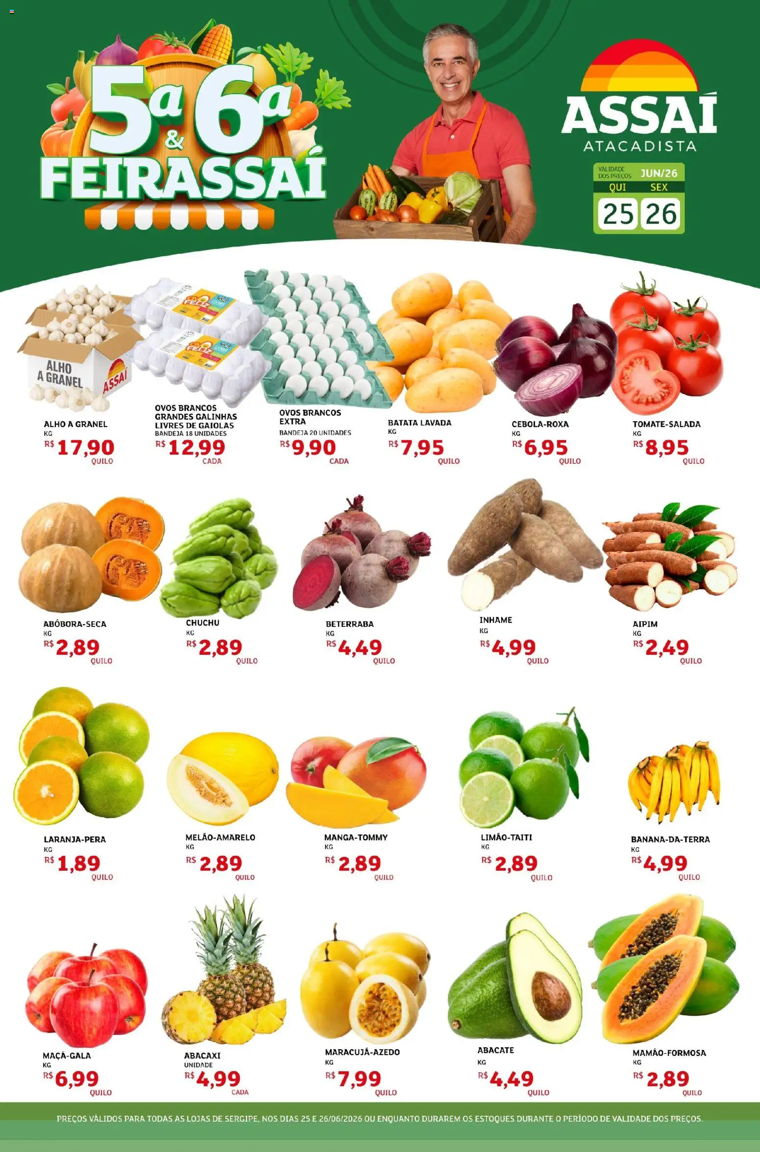 Pré-Visualização do folheto "Assaí Atacadista ofertas - SE" da loja Assaí Atacadista válido a partir de 25/06/2026