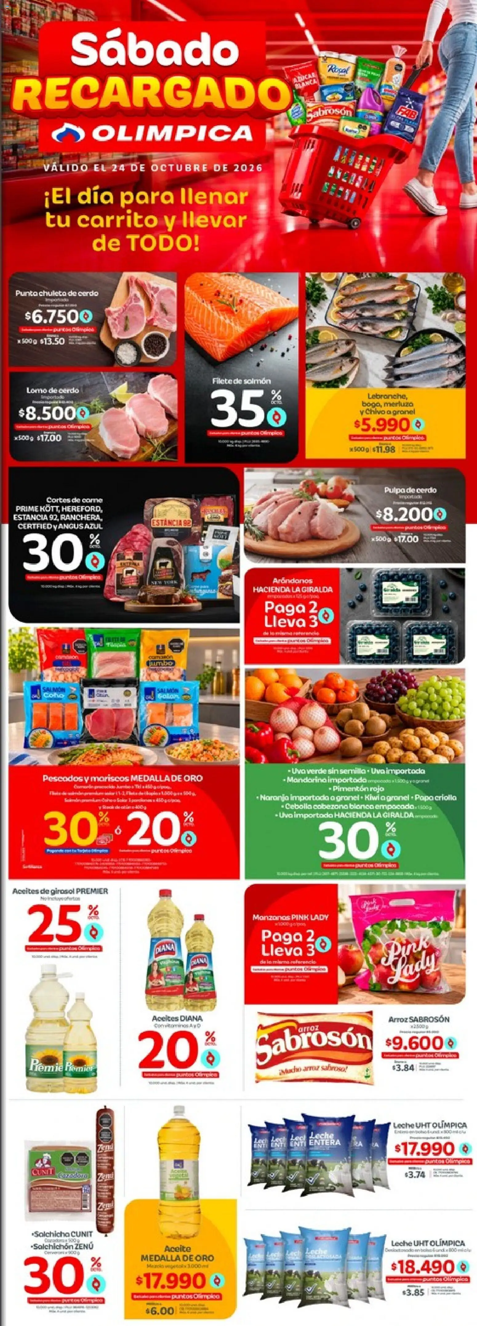  Vista previa del prospecto Olímpica catálogo Sábado recargado del almacen Olímpica válida del 24/10/2026 al 24/10/2026