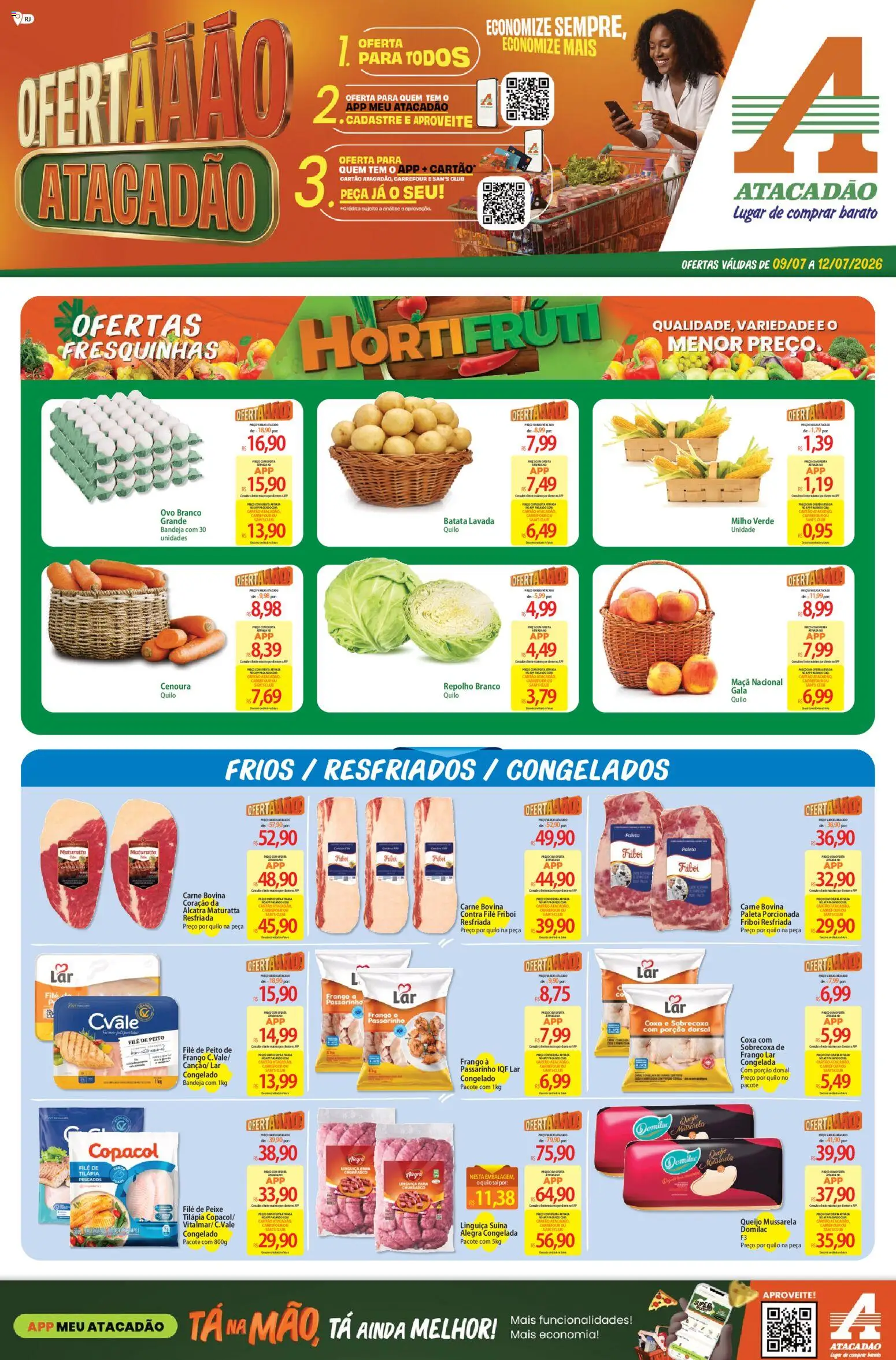 Pré-Visualização do folheto "Atacadão ofertas - RJ" da loja Atacadão válido a partir de 09/07/2026