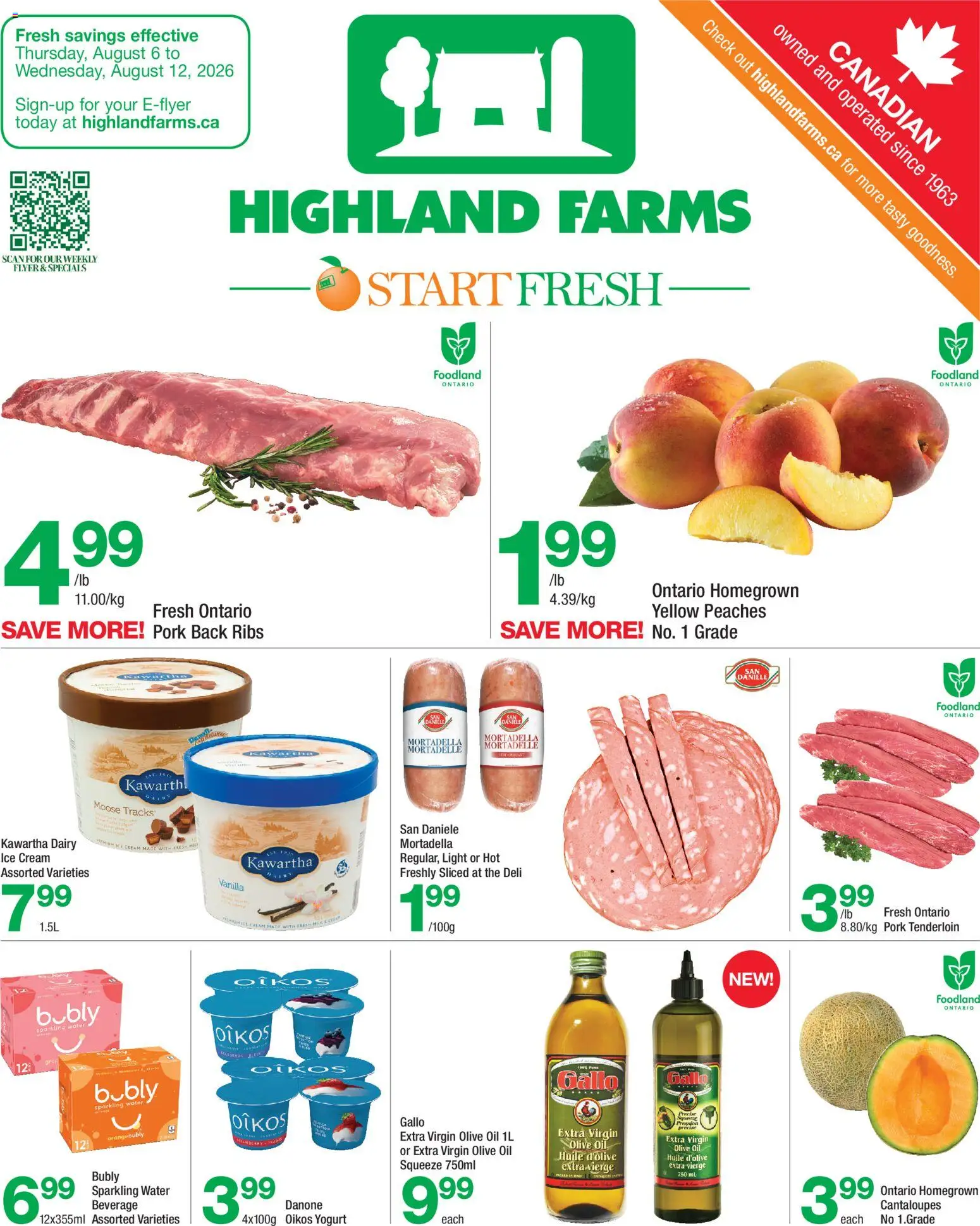 Preview of leaflet Highland Farms weekly flyer / circulaire from shop Highland Farms is valid from Aug 06, 2026