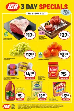 Preview of catalogue IGA catalogue 3 Day Specials WA from shop IGA valid 02/10/2026