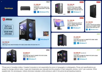Un aperçu du dépliant Canada Computers weekly flyer du magasin Canada Computers est valide à partir 14 juill. 2026