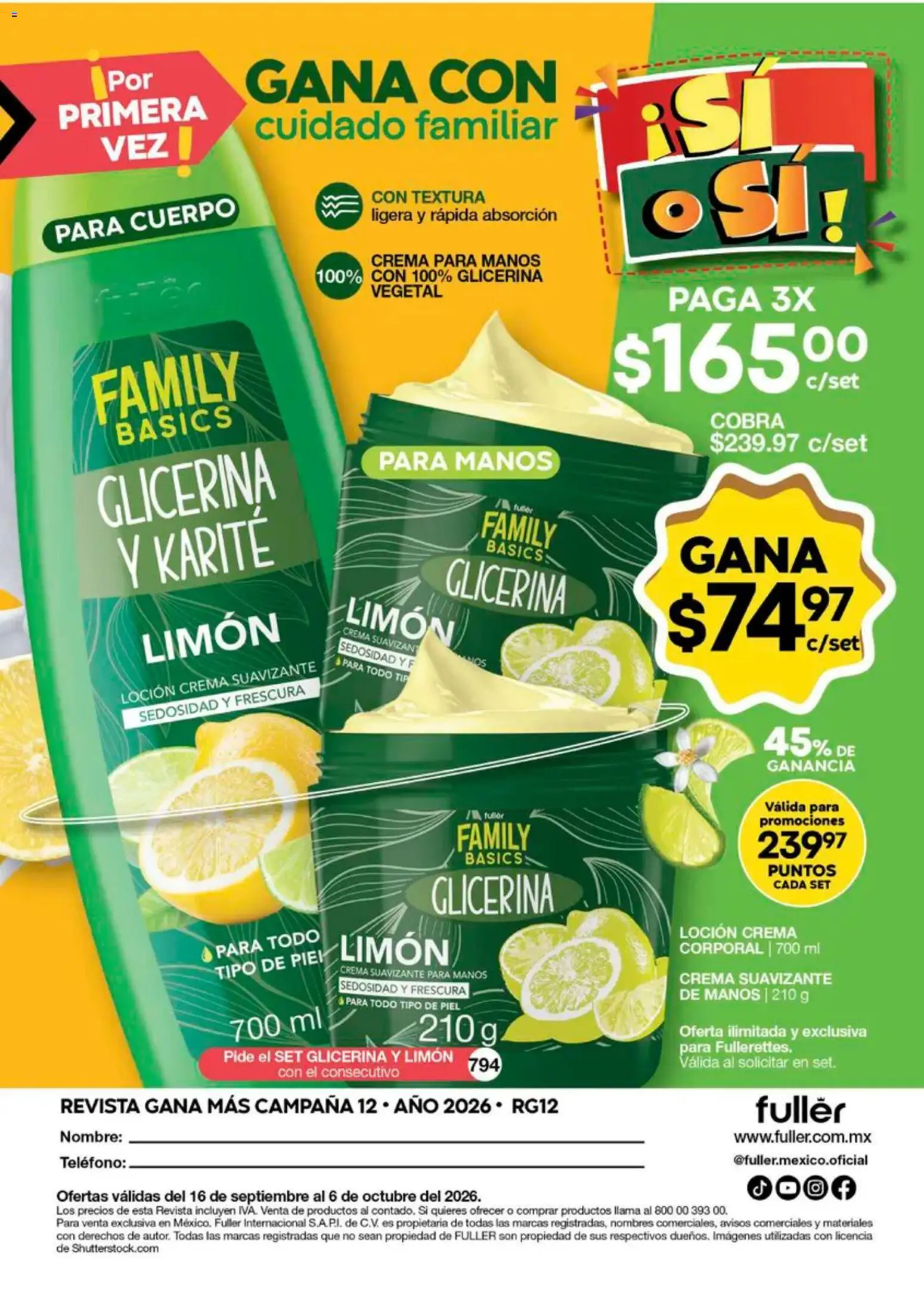 Vista previa las ofertas de la tienda Fuller - Fuller Gana Más 12 2026 desde el 16/09/2026 