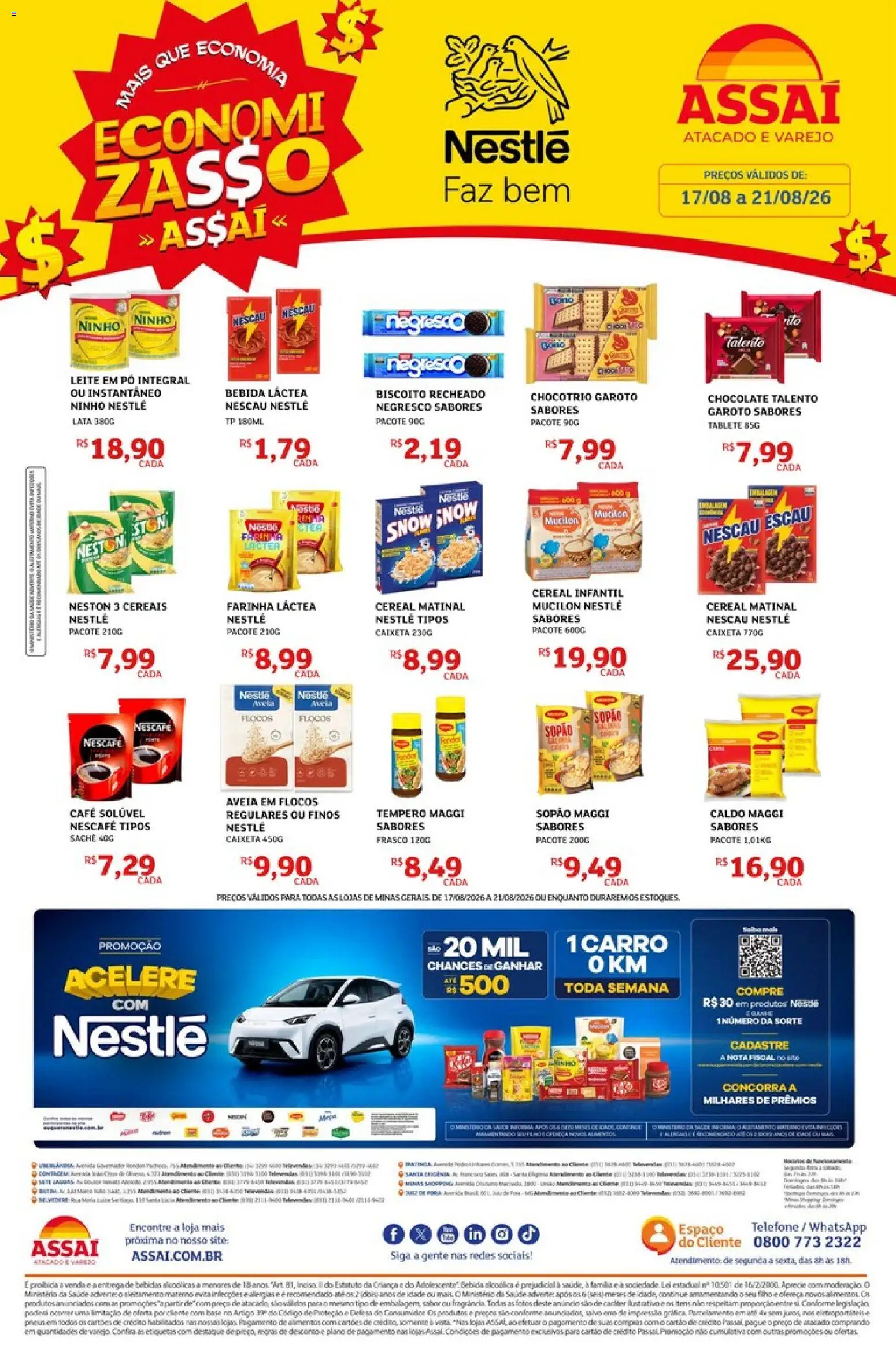 Pré-Visualização do folheto "Assaí Atacadista ofertas - MG" da loja Assaí Atacadista válido a partir de 17/08/2026