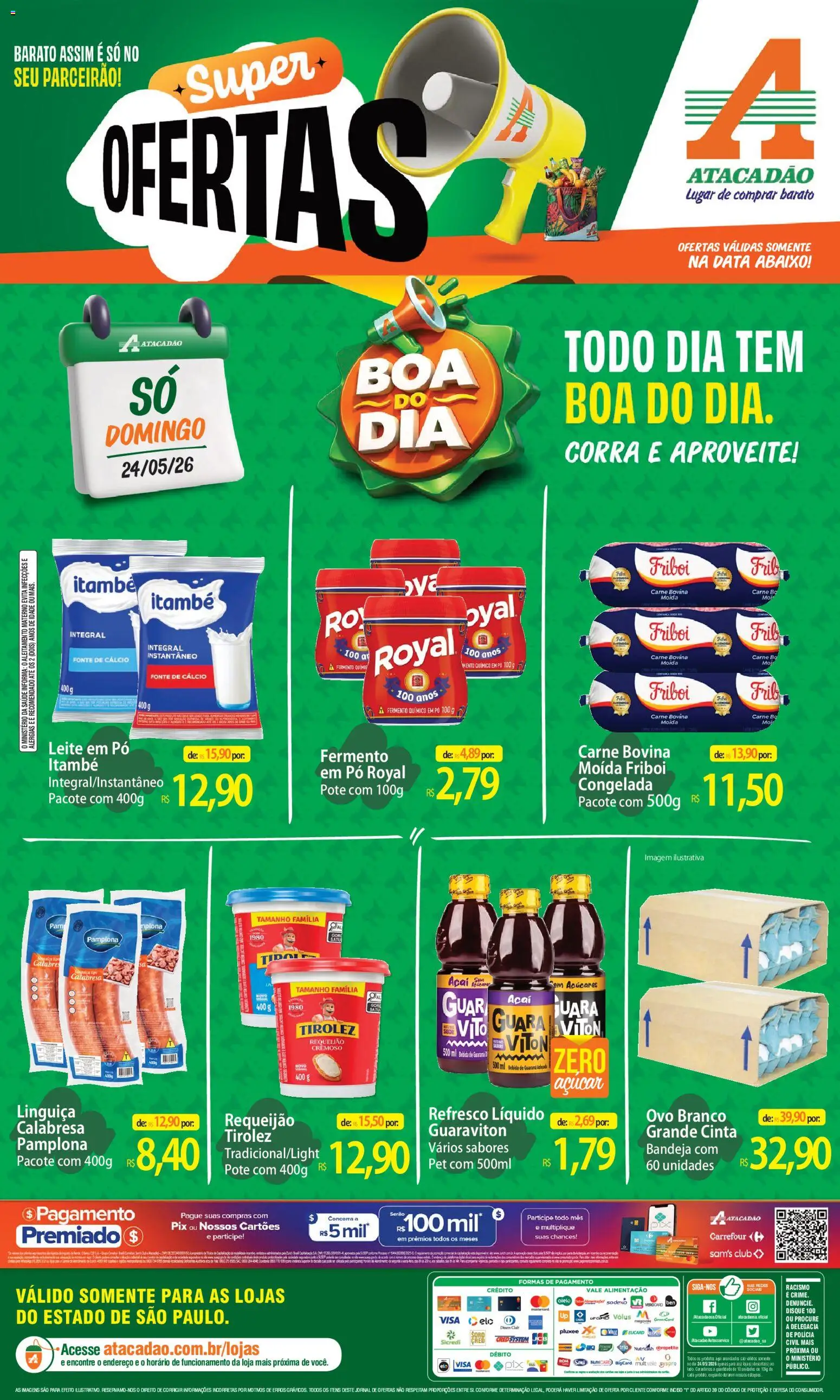 Pré-Visualização do folheto "Atacadão ofertas - SP" da loja Atacadão válido a partir de 24/05/2026