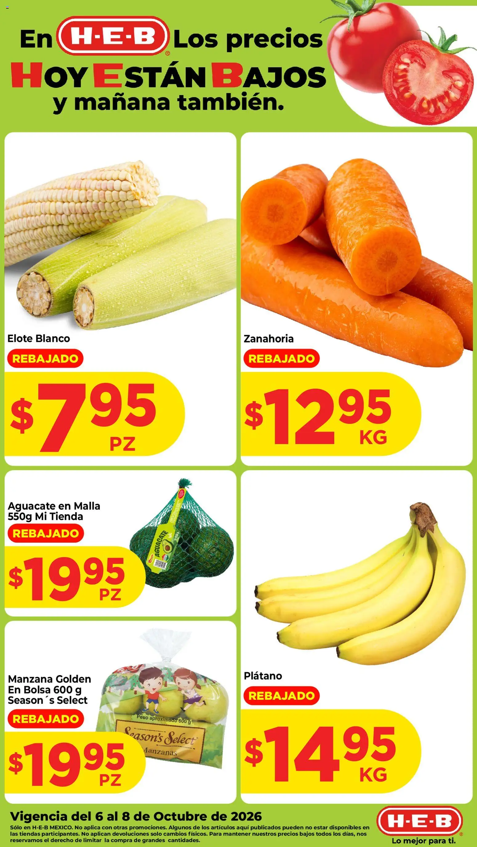 Vista previa las ofertas de la tienda H-E-B - H-E-B folleto Fruta y venduras desde el 06/10/2026 