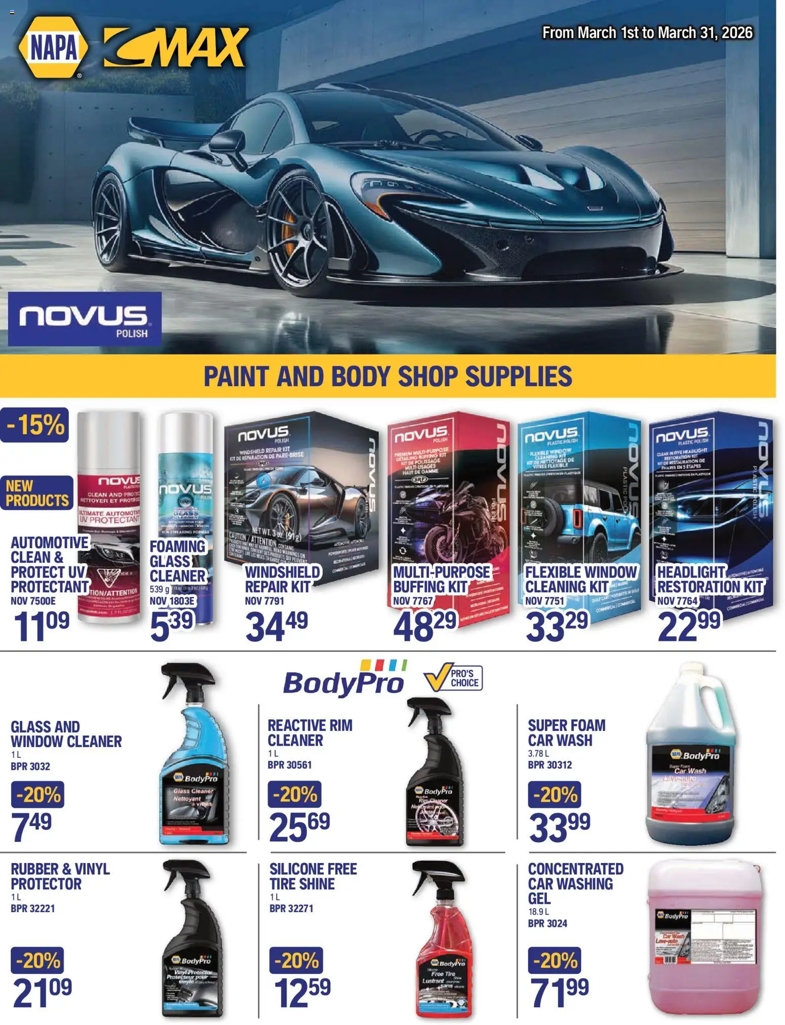 Preview of leaflet NAPA Auto Parts flyer - CMAX March 2026 from shop NAPA Auto Parts is valid from Mar 01, 2026 - Foam
