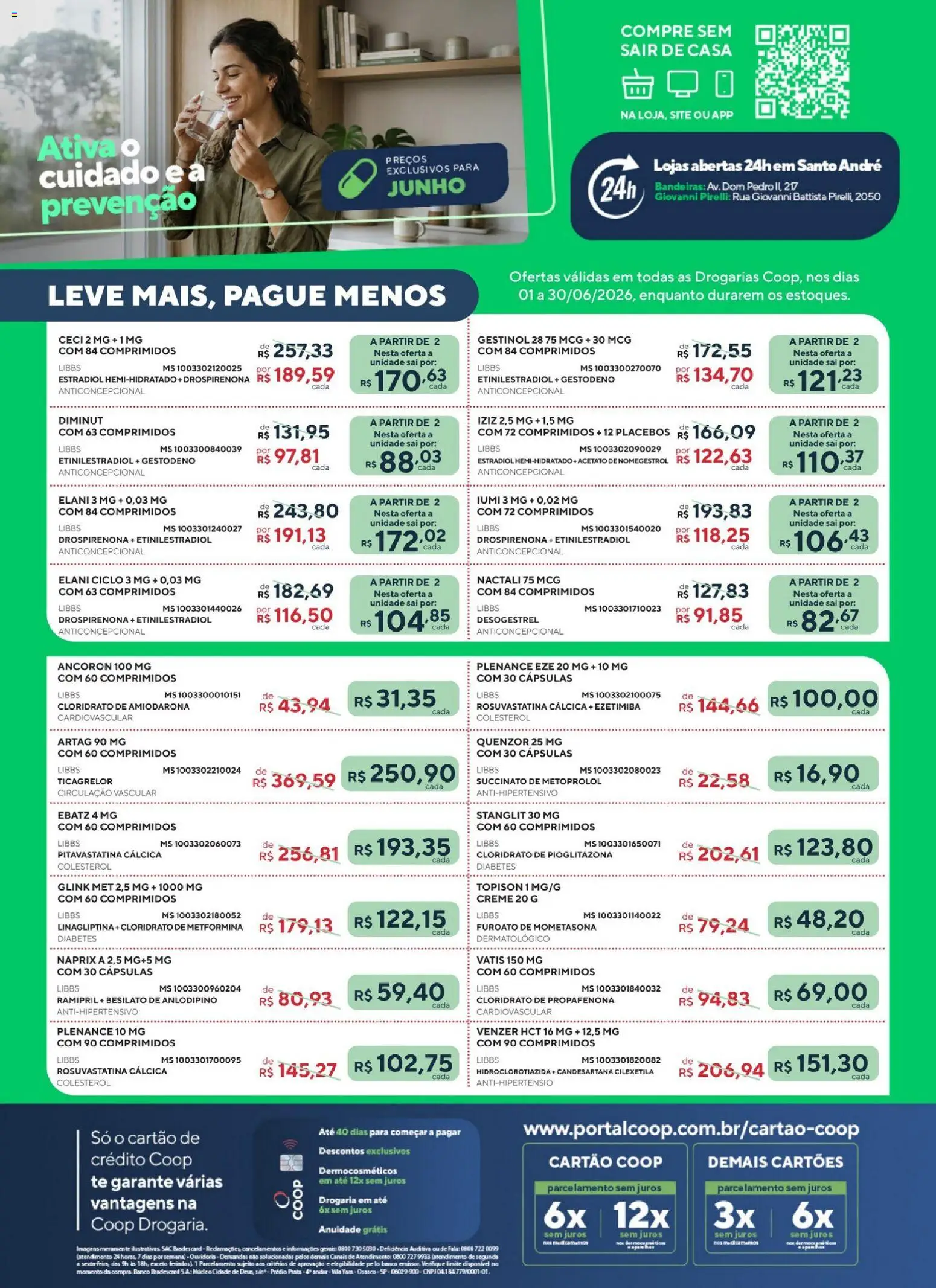 Pré-Visualização do folheto "Coop ofertas Drogaria Medicamentos com Receita" da loja Coop válido a partir de 01/06/2026