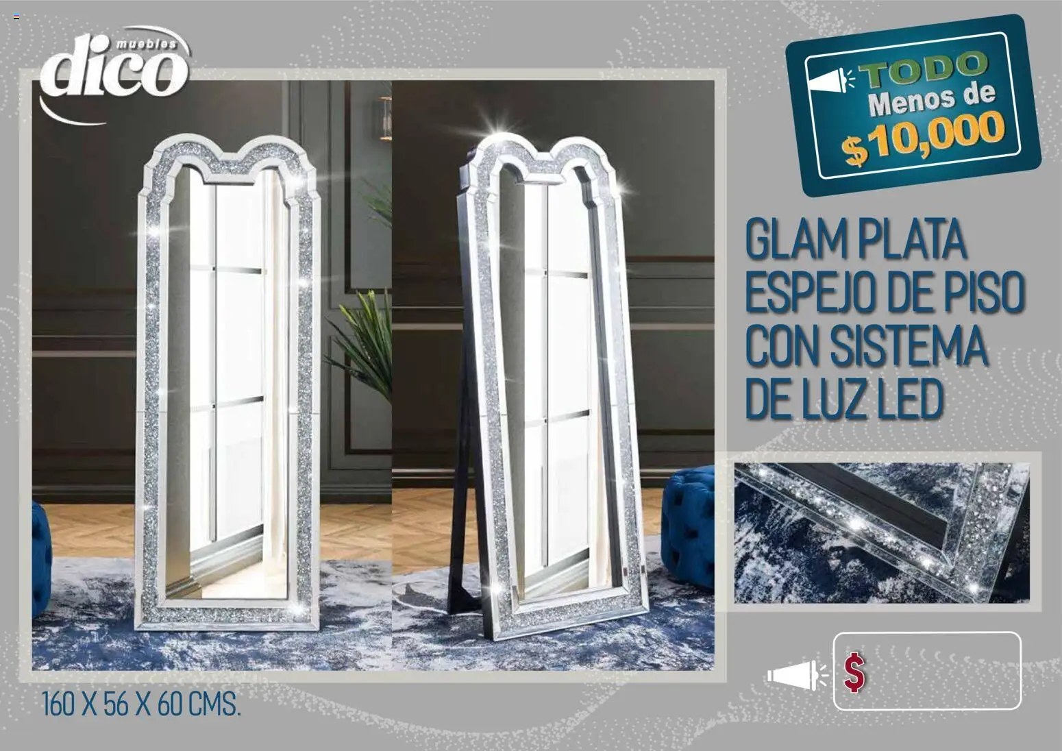 Vista previa las ofertas de la tienda Muebles Dico - Muebles Dico catálogo Todo menos de 10000 Pacifico desde el 09/04/2026 - Espejo, Luz LED