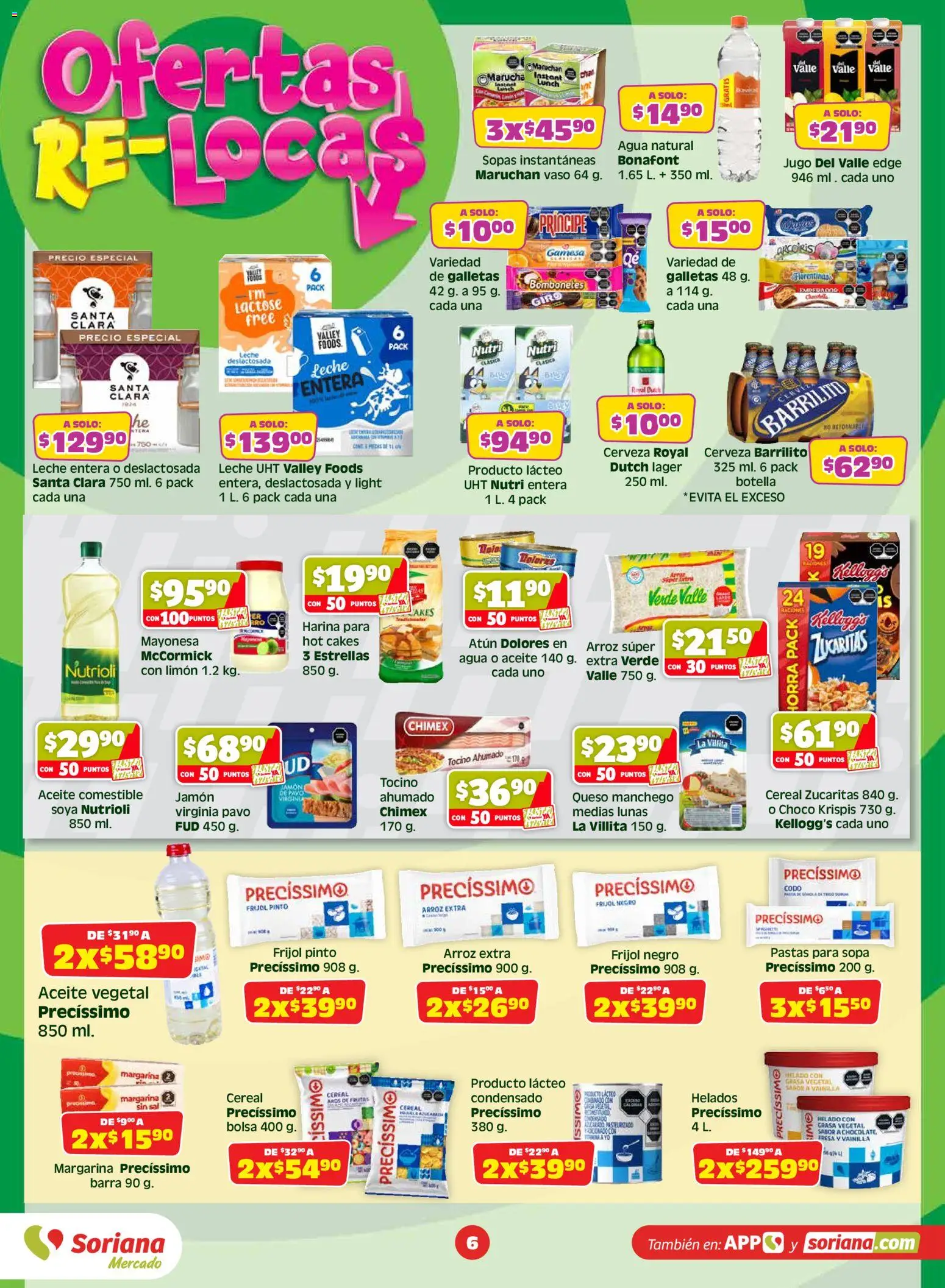 Vista previa las ofertas de la tienda Soriana - Soriana Julio Regalado Mercado Nacional desde el 03/07/2026 - Cerveza, Leche, Queso, Sal, Atún, Sopa, Tocino, Barra